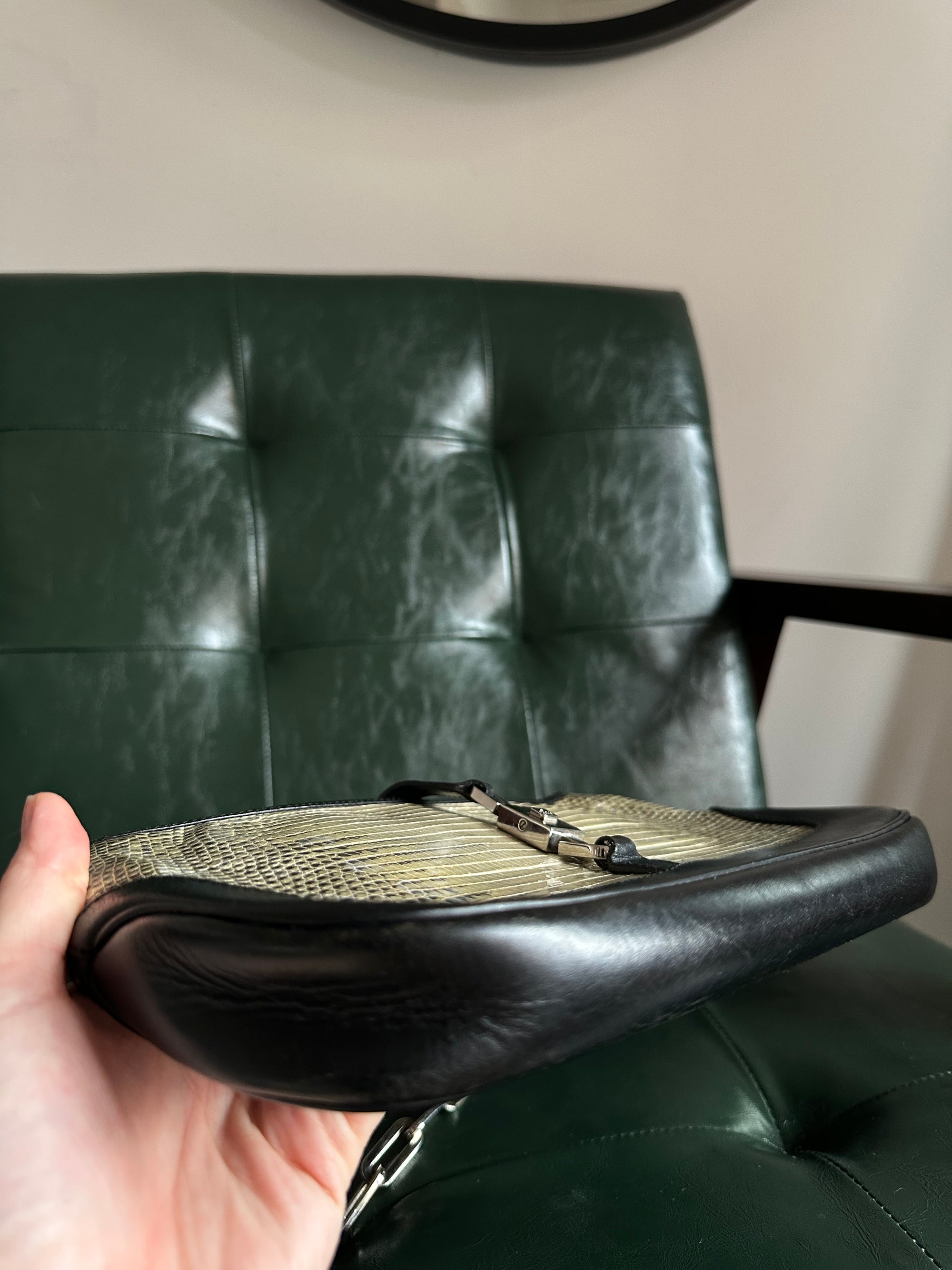 Vintage Gucci Lizard Jackie Shoulder Bag - Tom Ford Era