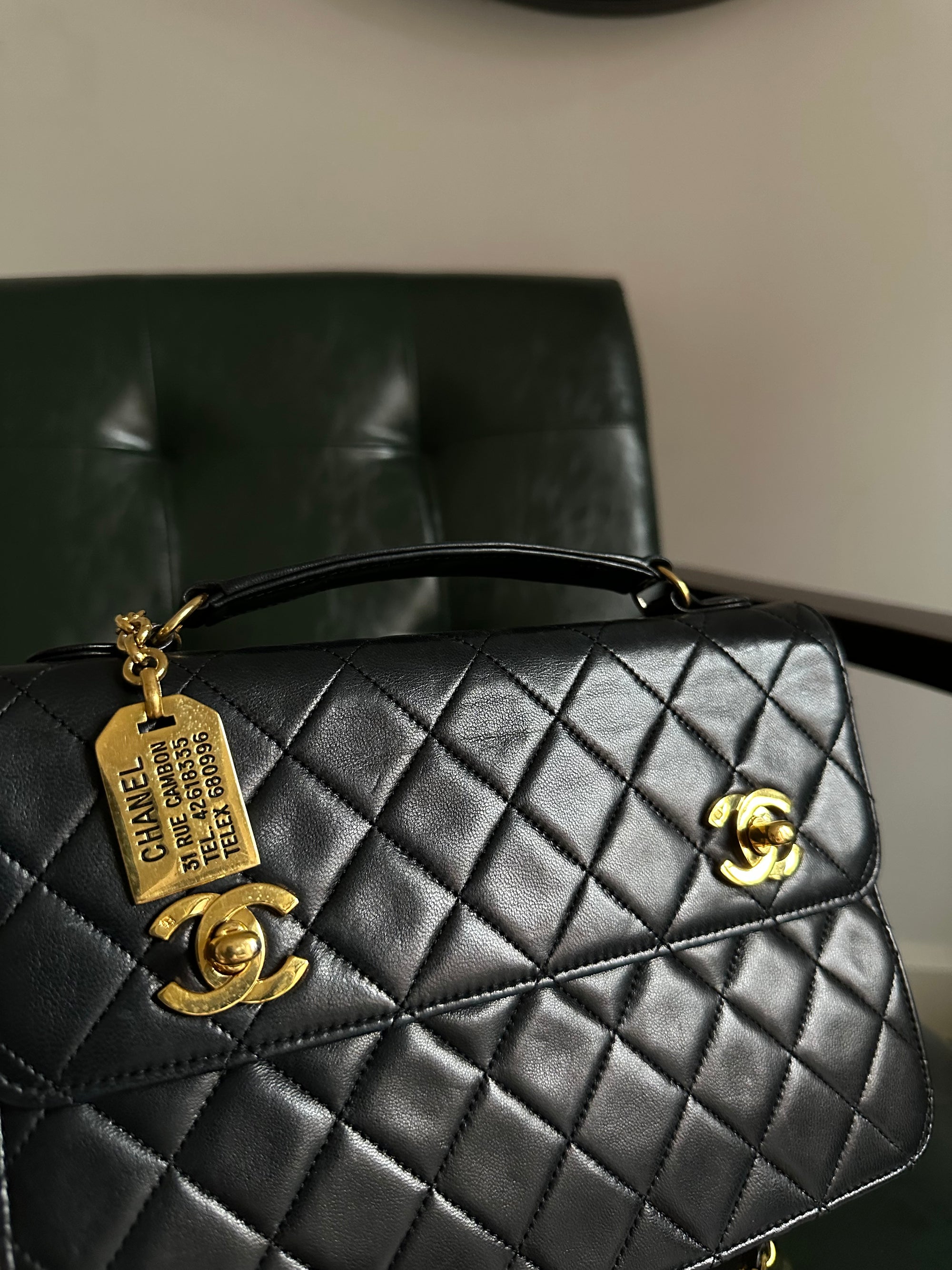 Chanel Double Turnlock Mini Briefcase Bag - 24ct Gold Hardware