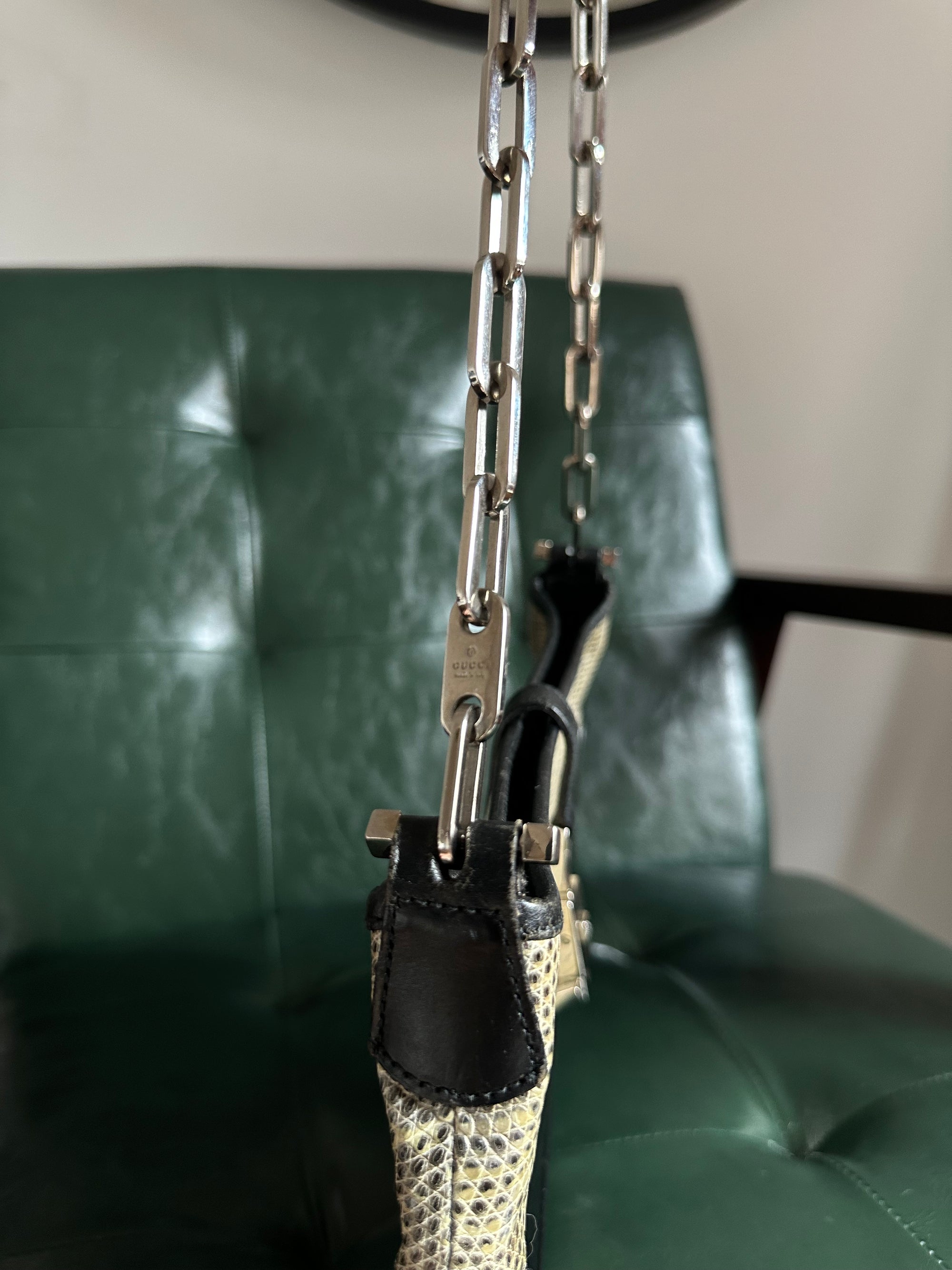 Vintage Gucci Lizard Jackie Shoulder Bag - Tom Ford Era