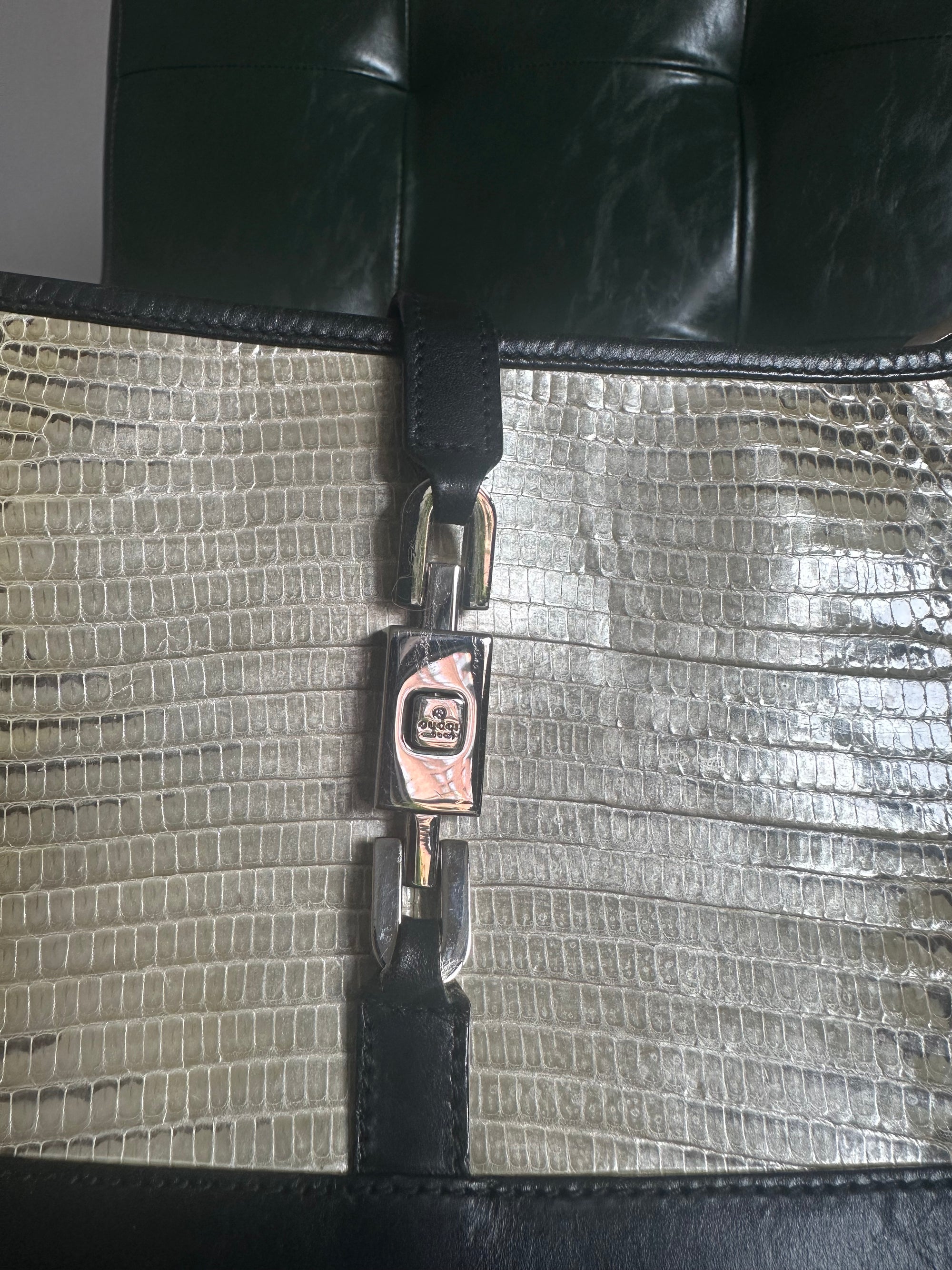 Vintage Gucci Lizard Jackie Shoulder Bag - Tom Ford Era