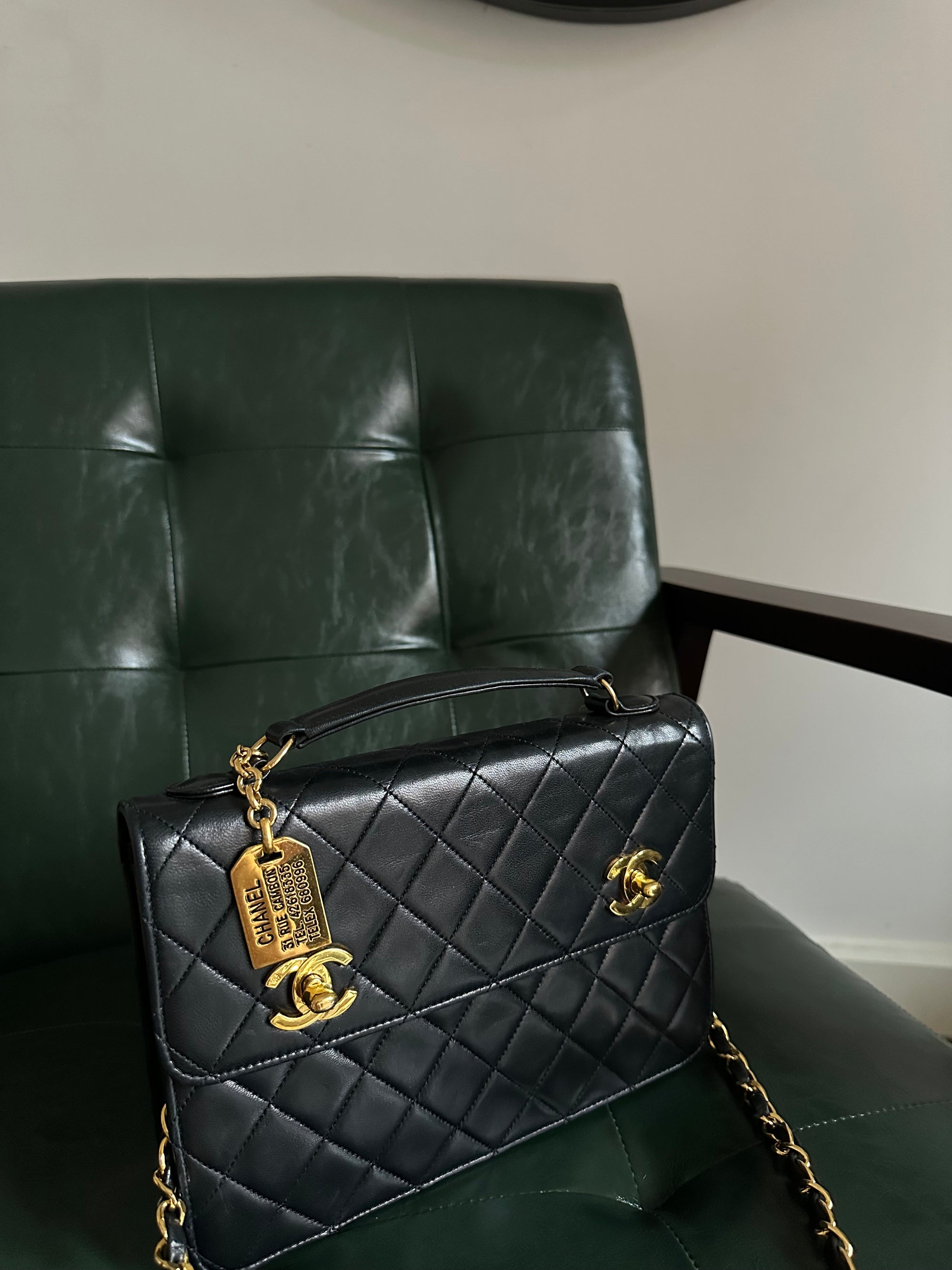 Chanel Double Turnlock Mini Briefcase Bag - 24ct Gold Hardware