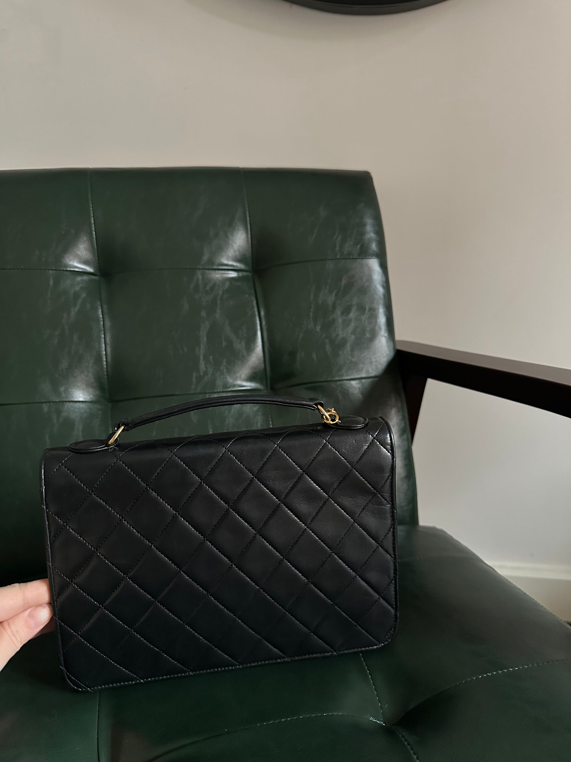 Chanel Double Turnlock Mini Briefcase Bag - 24ct Gold Hardware