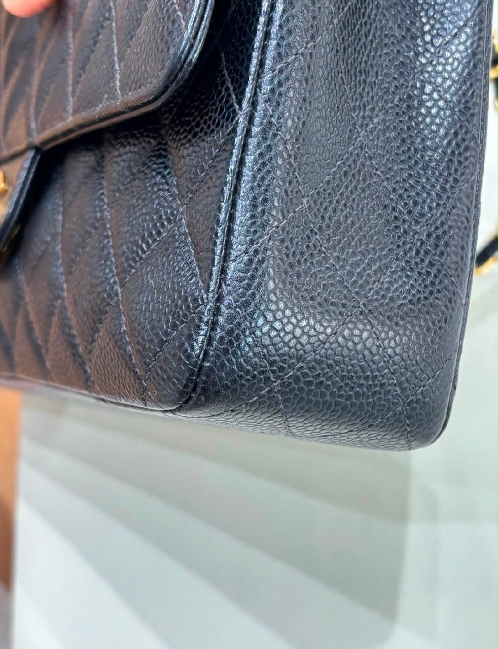 Pre-order - Chanel Series 6 vintage black caviar medium classic flap bag 24 carat gold plated hardware