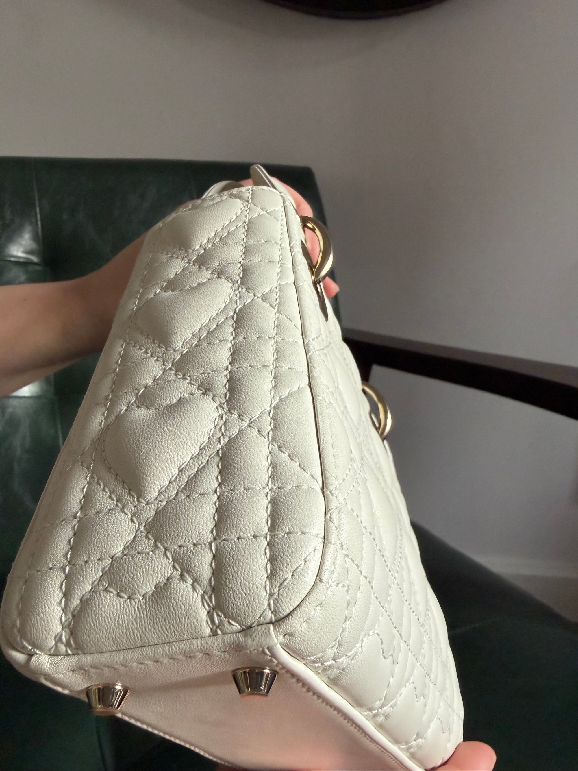 Dior Amour white mini lady dior bag