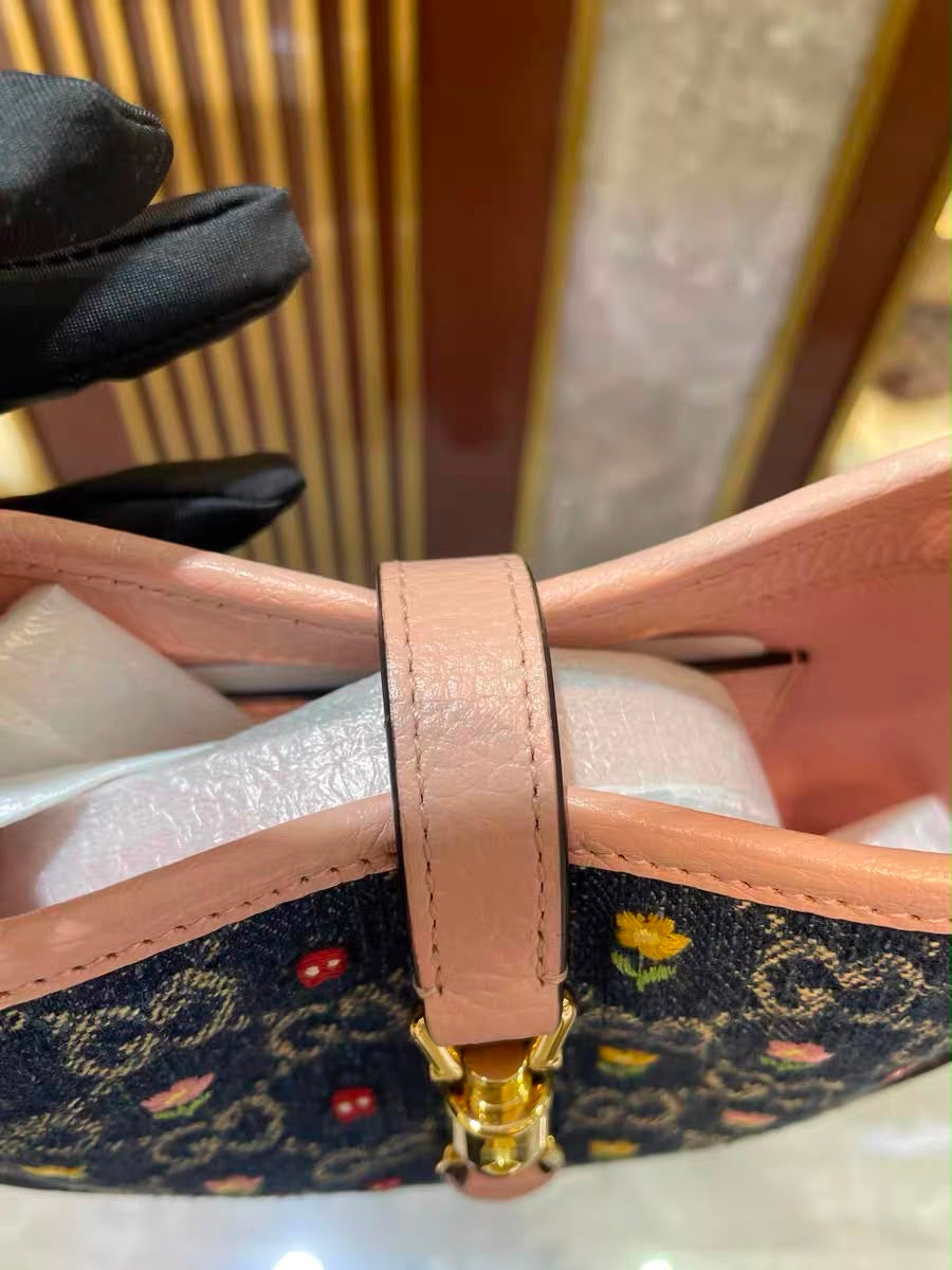 Pre-order - Gucci denim floral mini Jackie bag