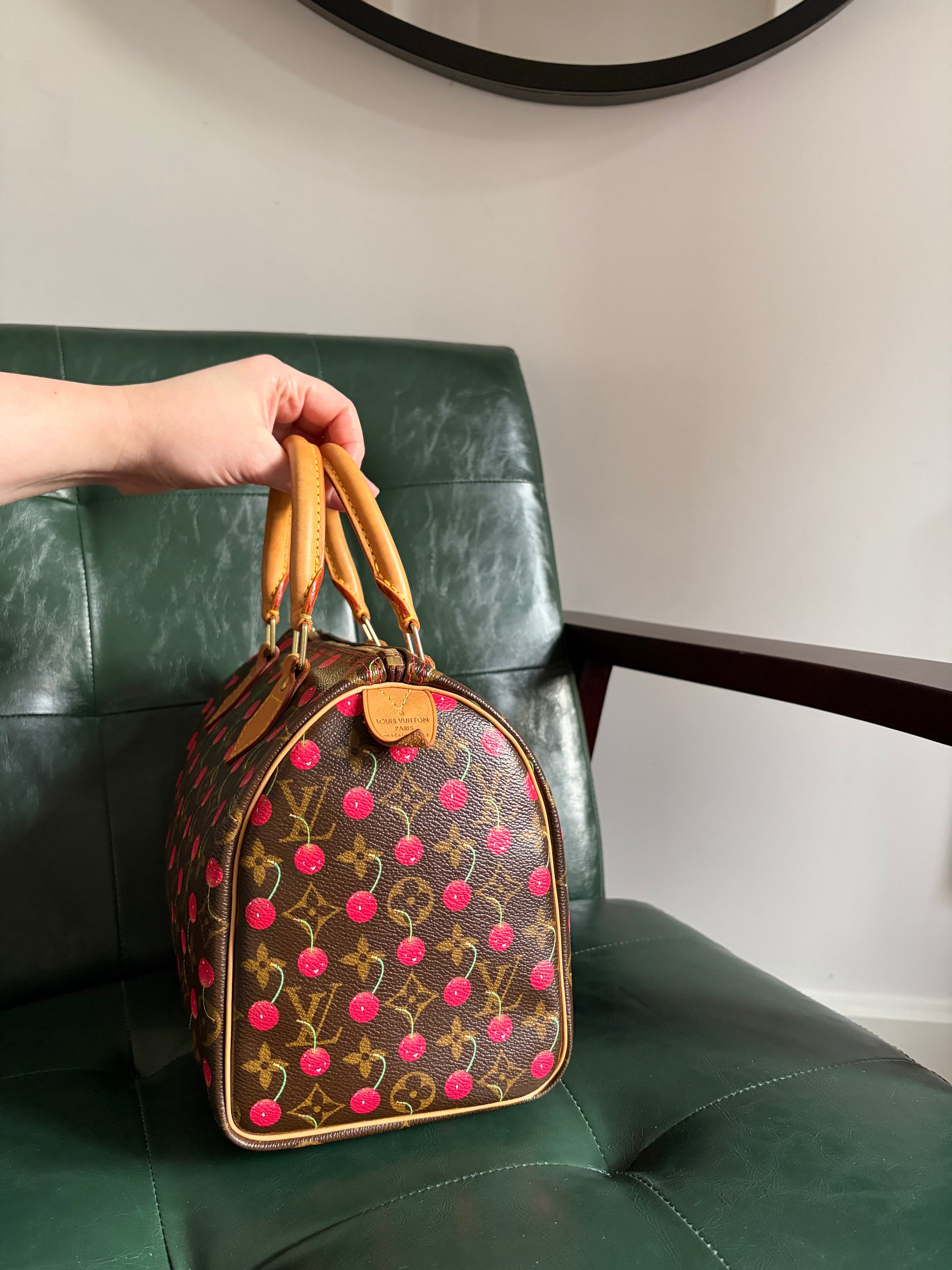Louis Vuitton x Takashi Murakami Vintage Cherry Speedy 25
