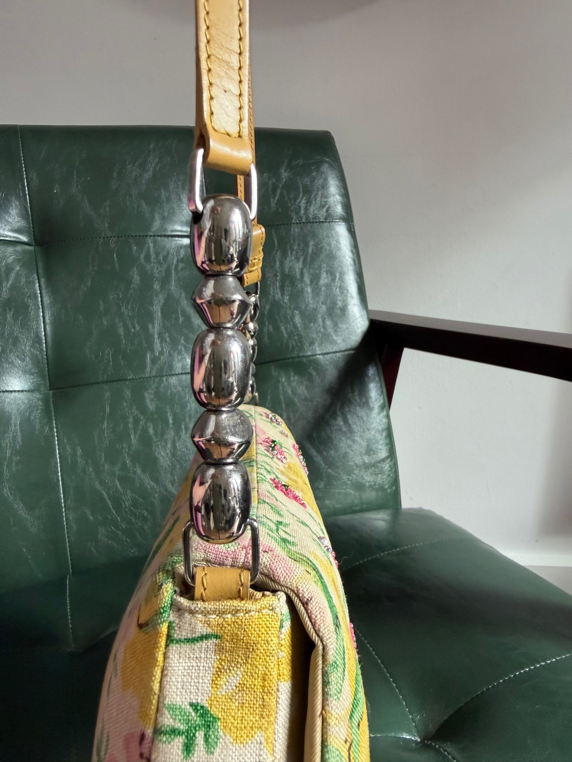 Vintage Floral Dior Malice Shoulder Bag