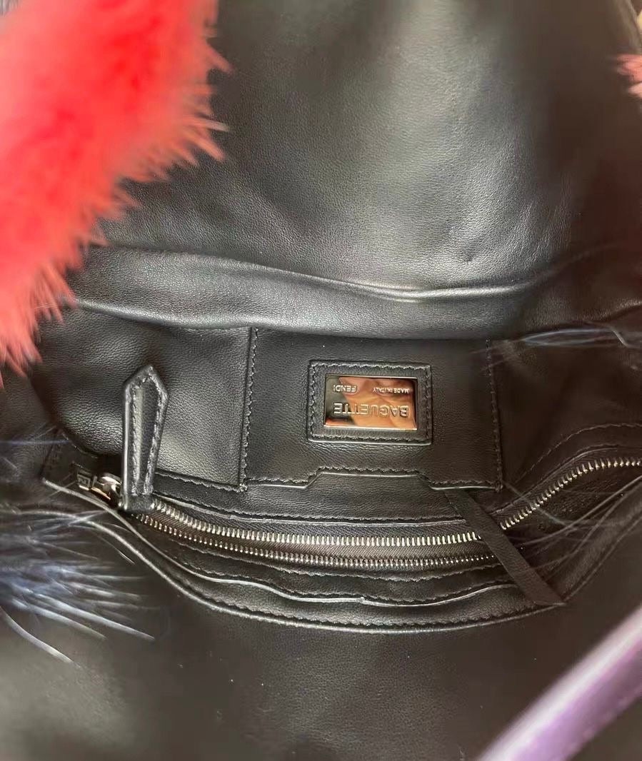 Fendi fur monster baguette