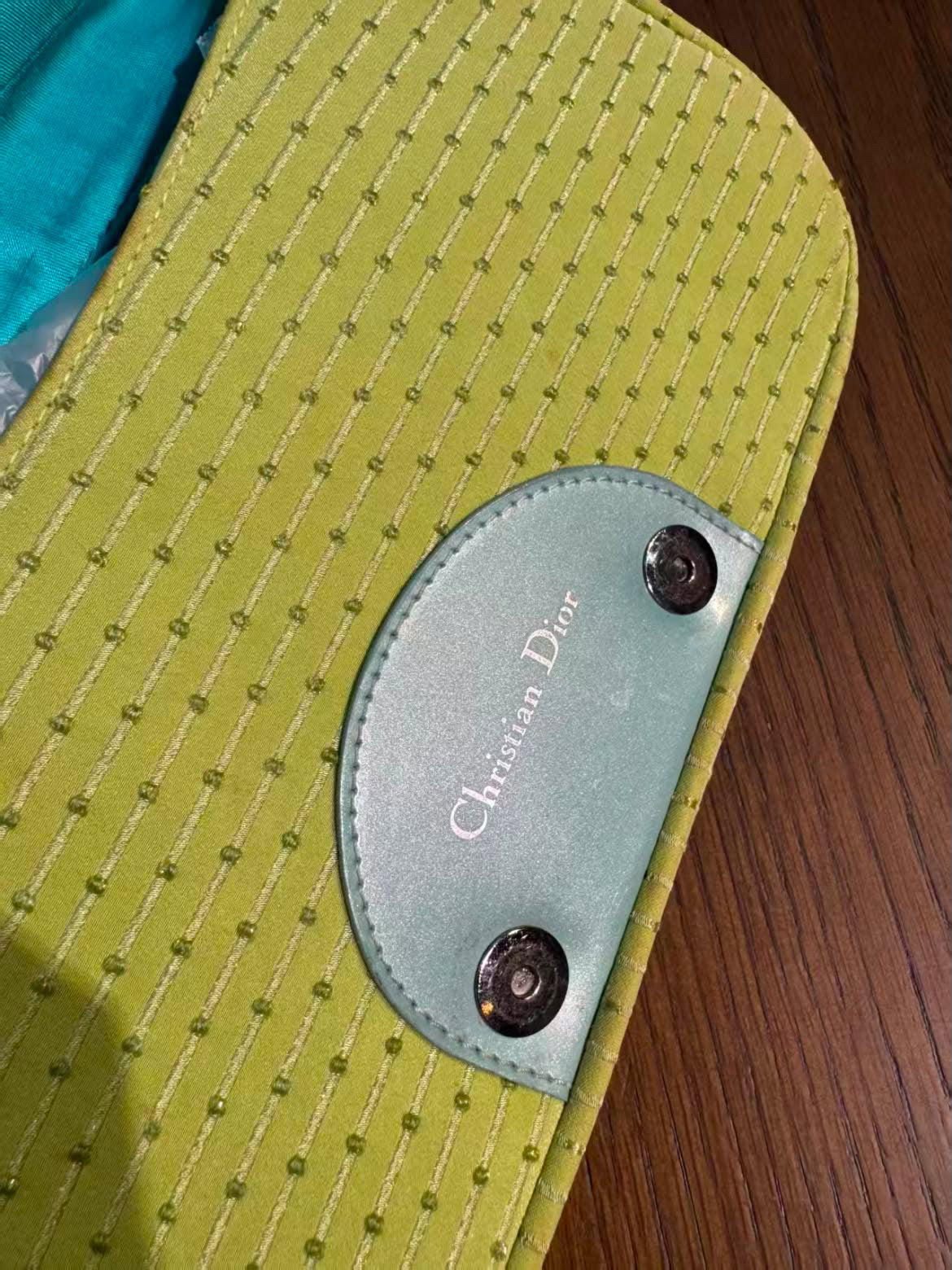 Limited edition green embellished Dior malice bag