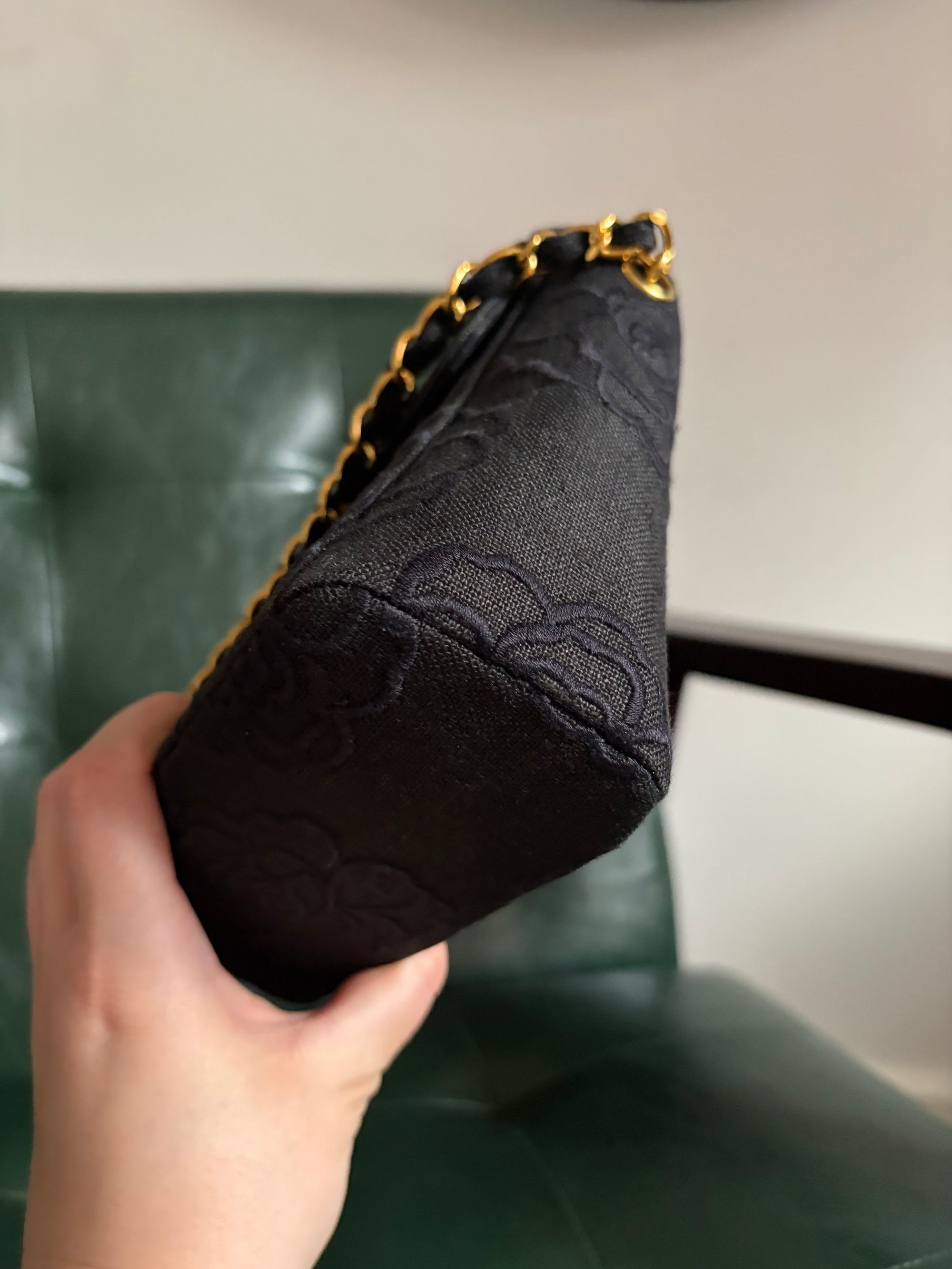 Rare! Black Chanel Camellia Mini Bag