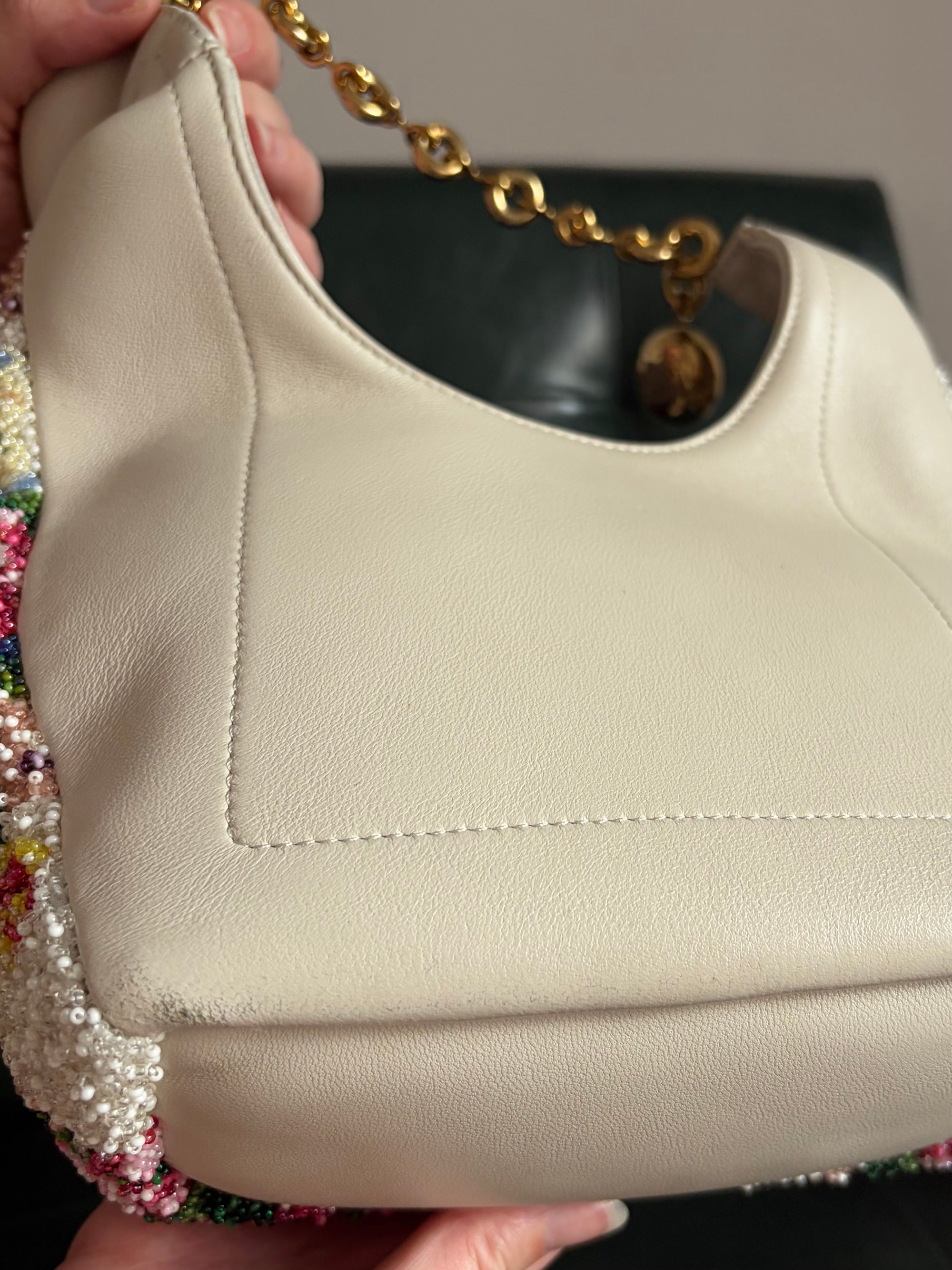Special Edition Floral Beaded Loewe Mini Squeeze Bag