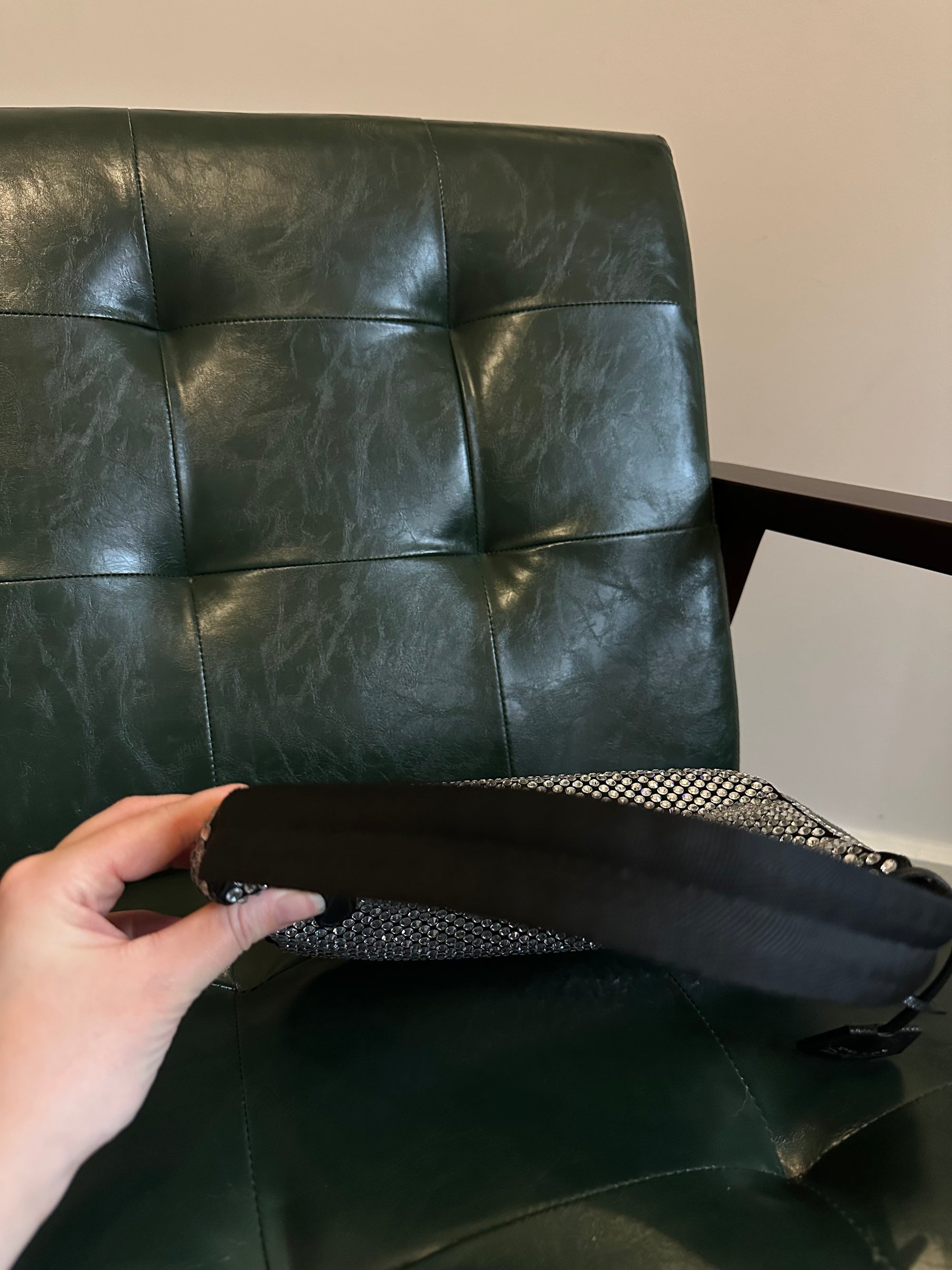 Prada black crystal re-edition 2000