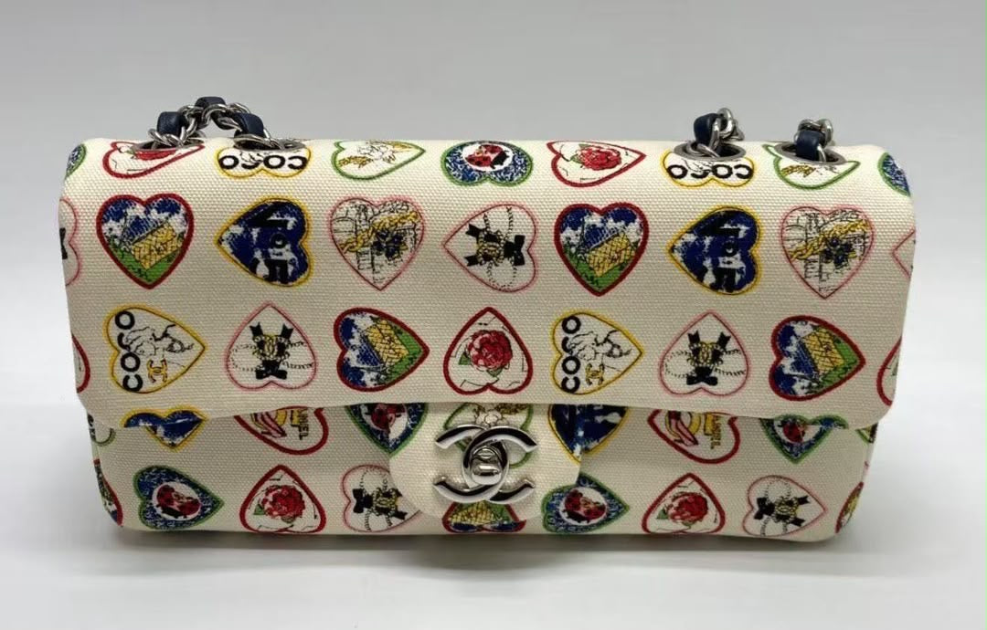 Chanel Valentines east west flap bag