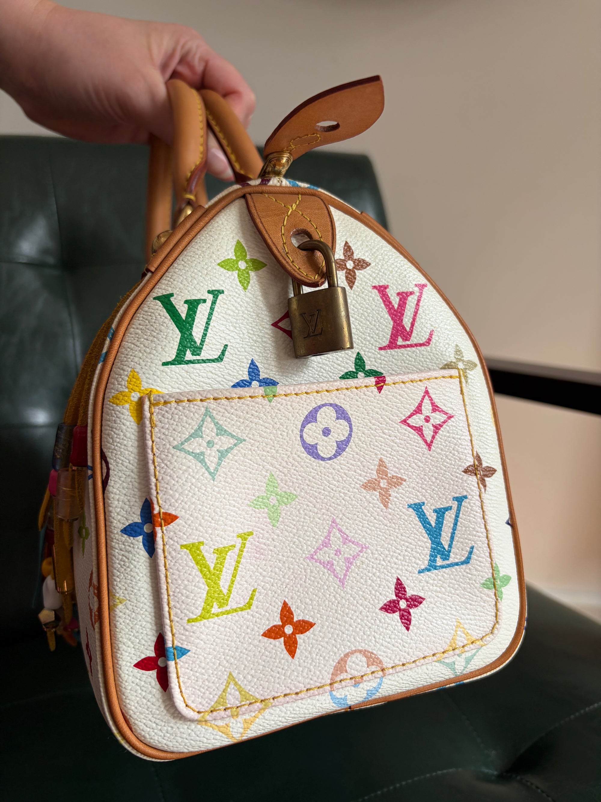 Louis Vuitton x Takashi Murakami Vintage Fringe Speedy 25