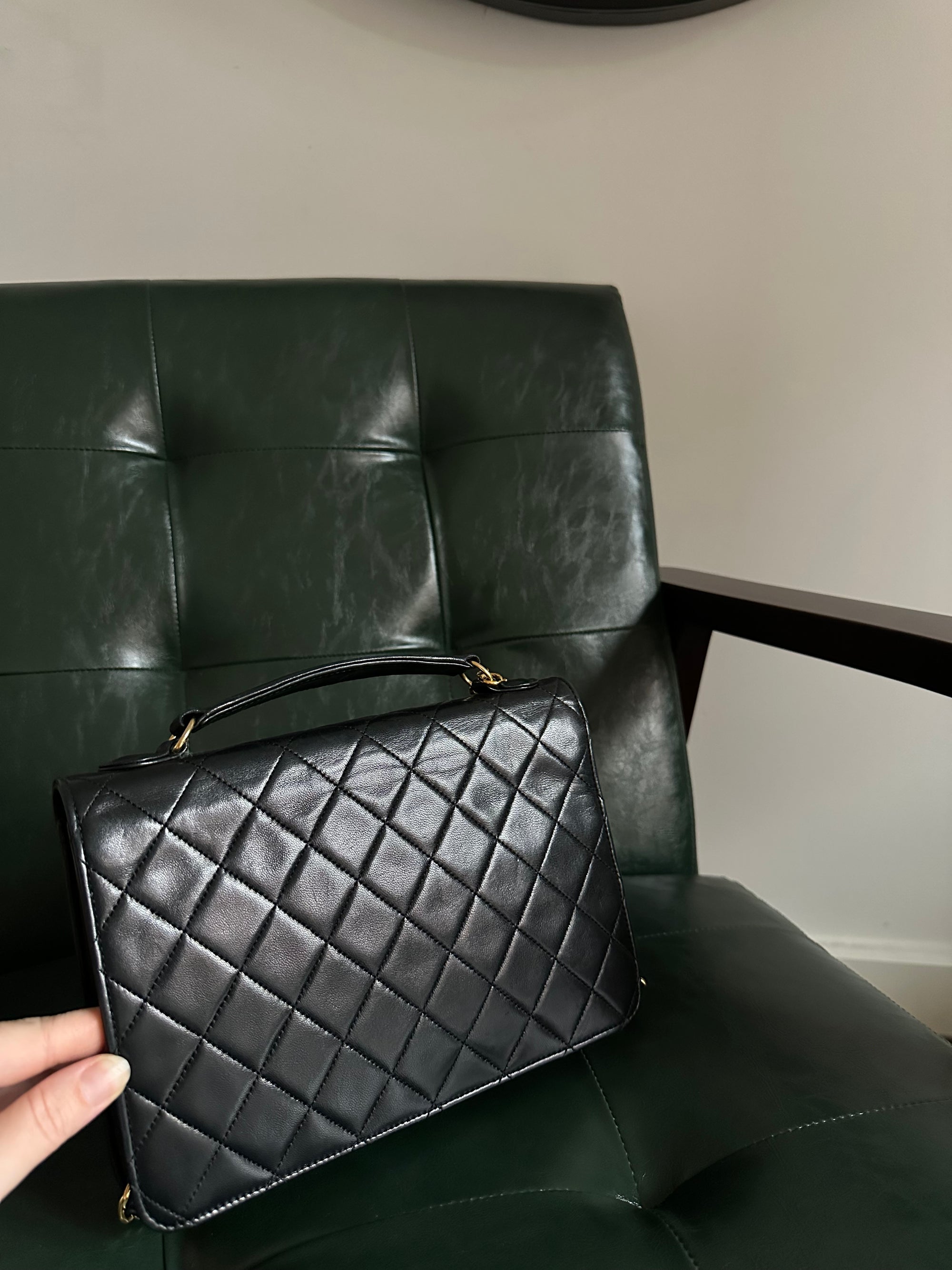 Chanel Double Turnlock Mini Briefcase Bag - 24ct Gold Hardware