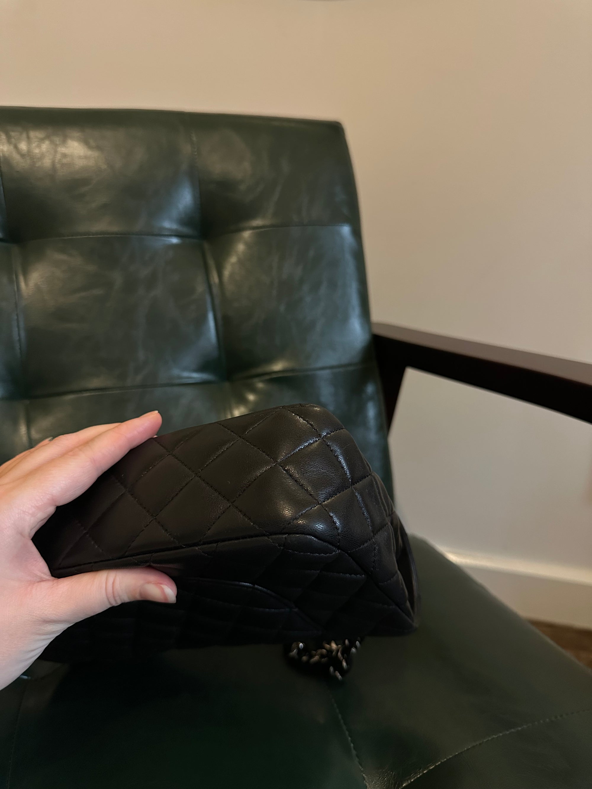 Rare! Chanel medium black ladybug single flap bag