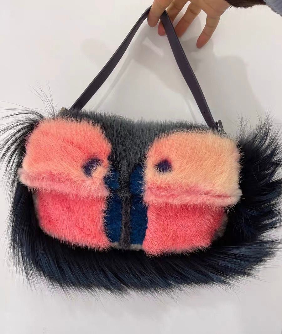 Fendi fur monster baguette