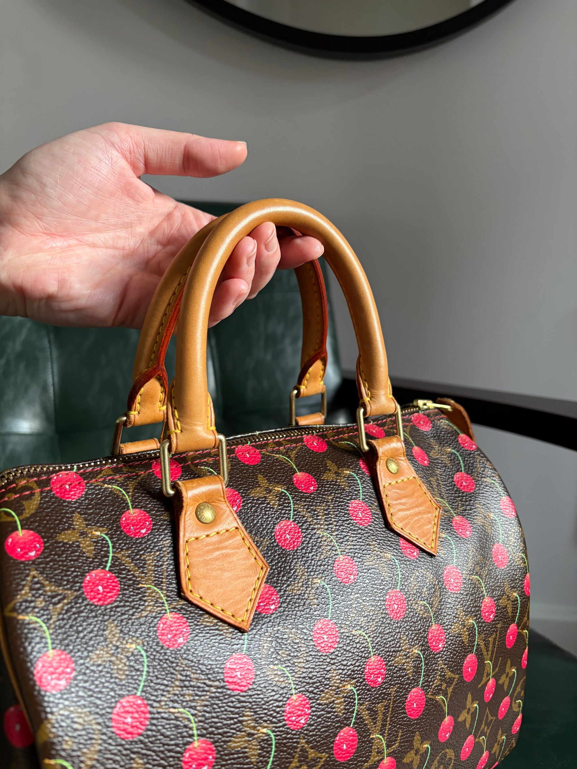 Louis Vuitton x Takashi Murakami Vintage Cherry Speedy 25