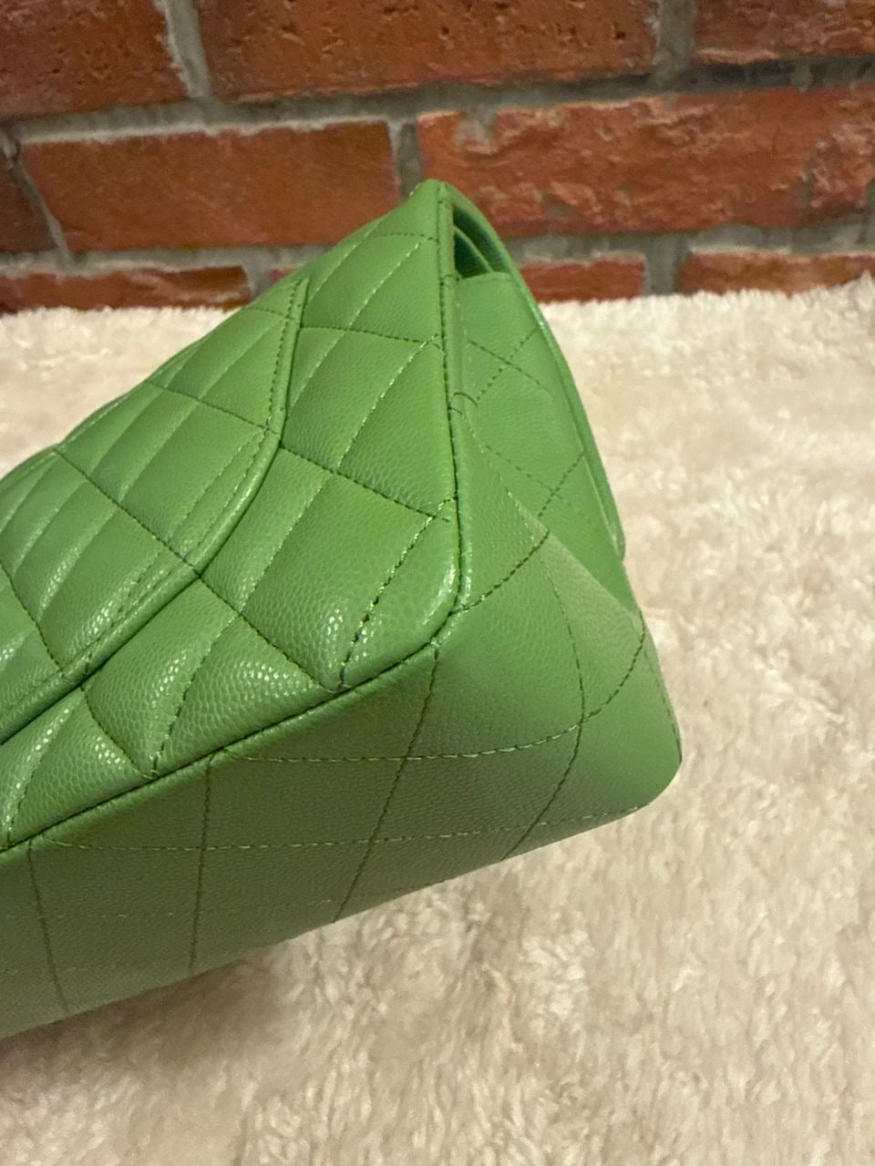 Pre-order - Chanel 23C Avocado Green Caviar Small Classic Flap Bag