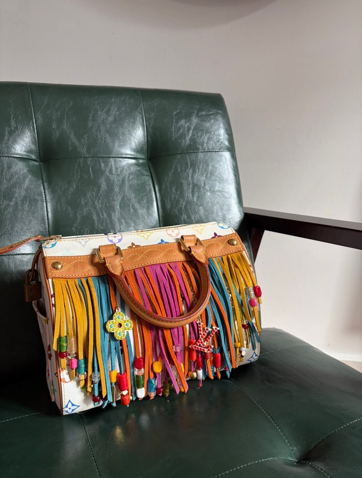 Louis Vuitton x Takashi Murakami Vintage Fringe Speedy 25
