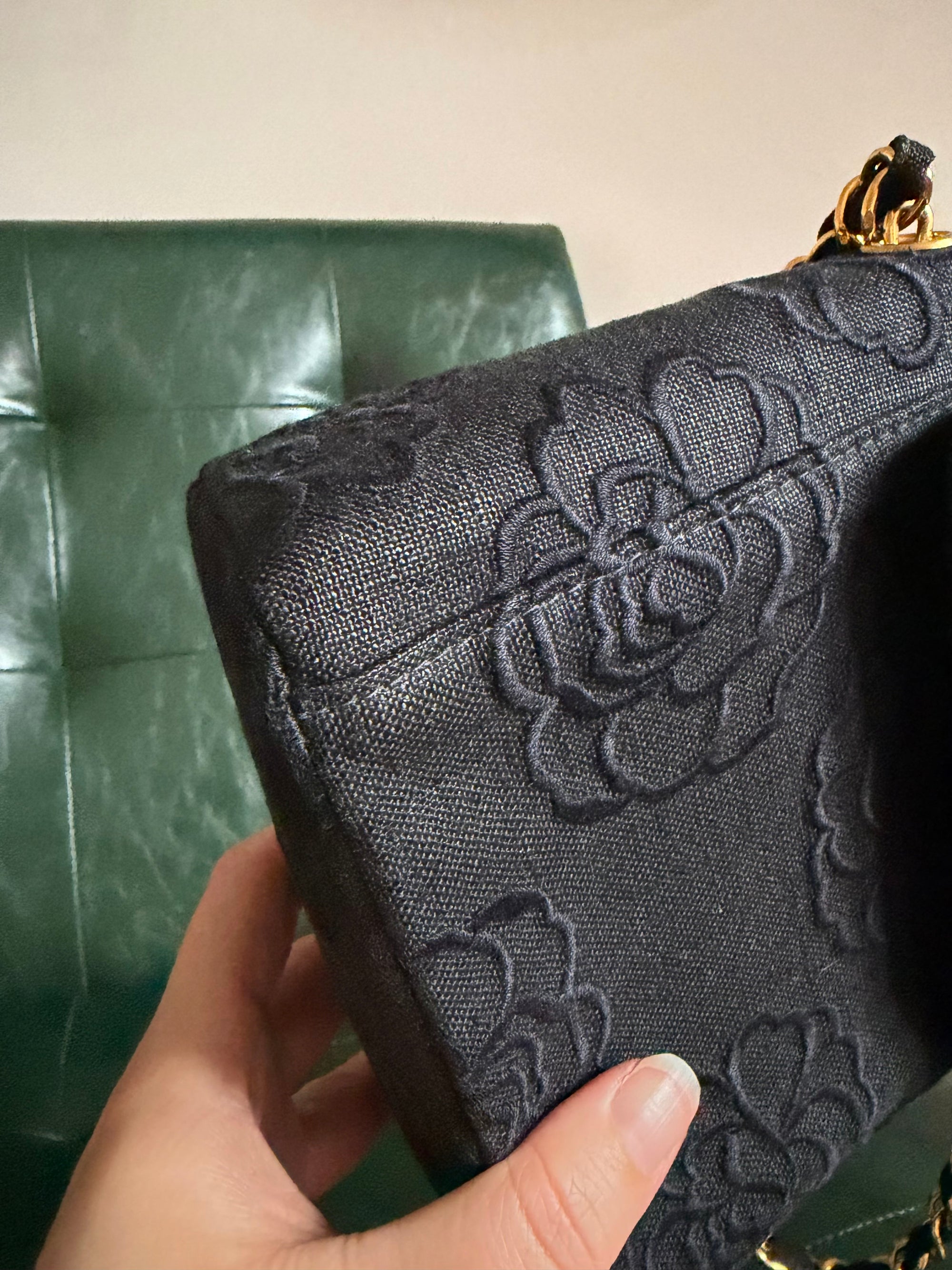 Rare! Black Chanel Camellia Mini Bag