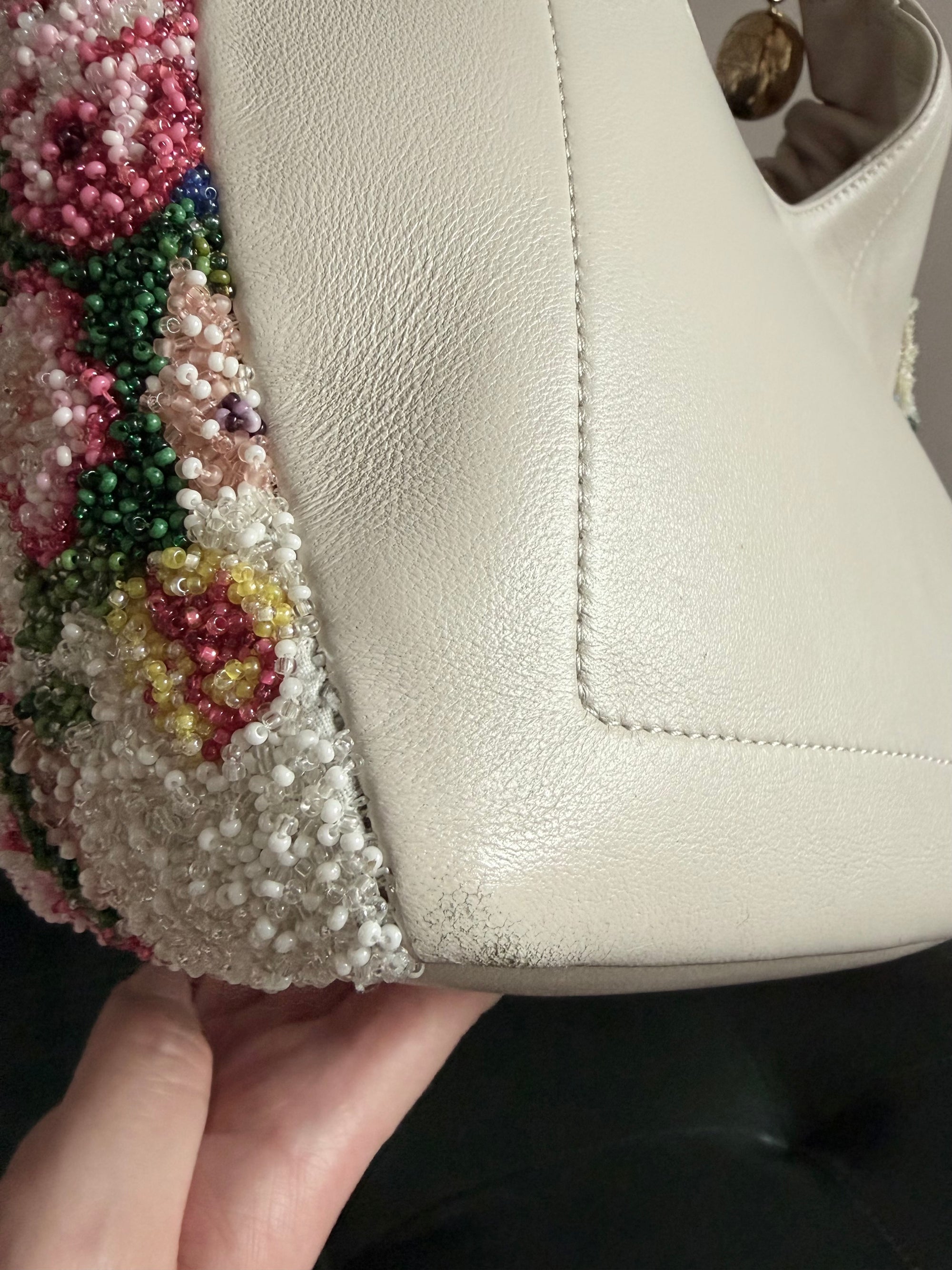 Special Edition Floral Beaded Loewe Mini Squeeze Bag