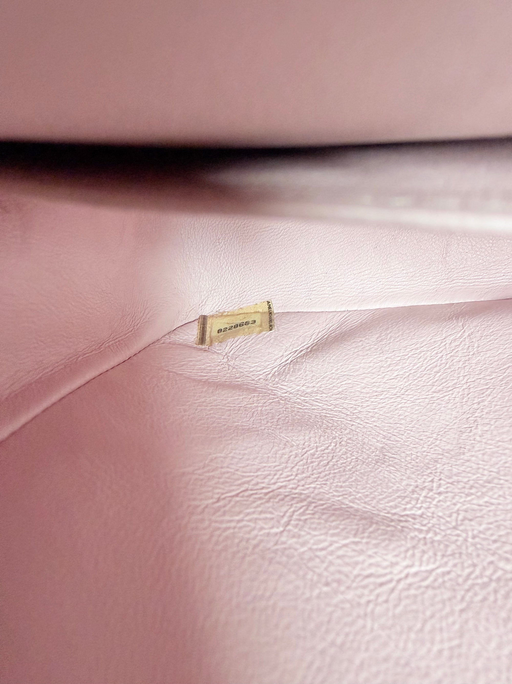 Chanel Vintage Pink and White Tweed Medium Classic Flap with 24ct Gold Hardware