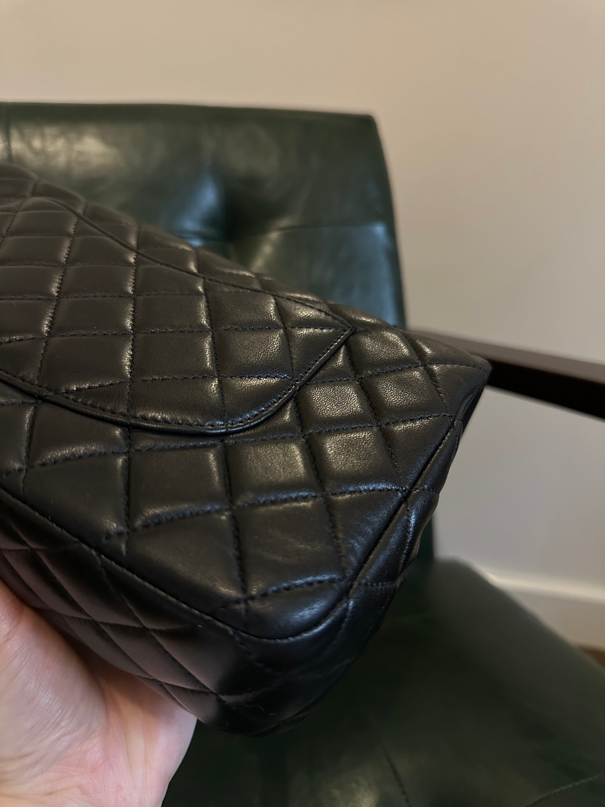 Rare! Chanel medium black ladybug single flap bag