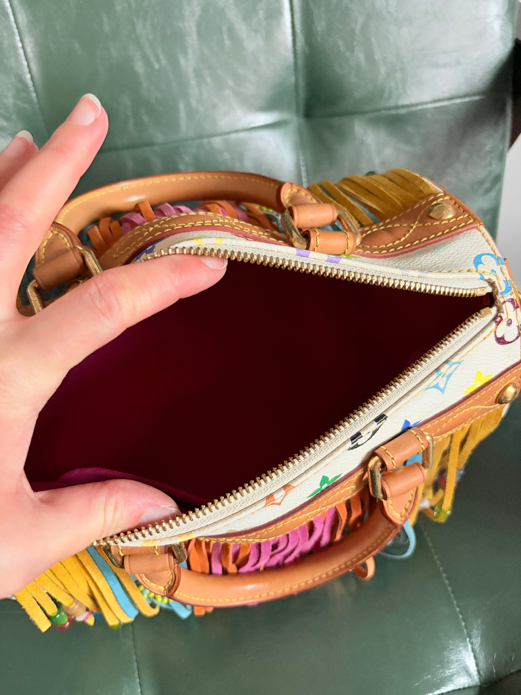 Louis Vuitton x Takashi Murakami Vintage Fringe Speedy 25