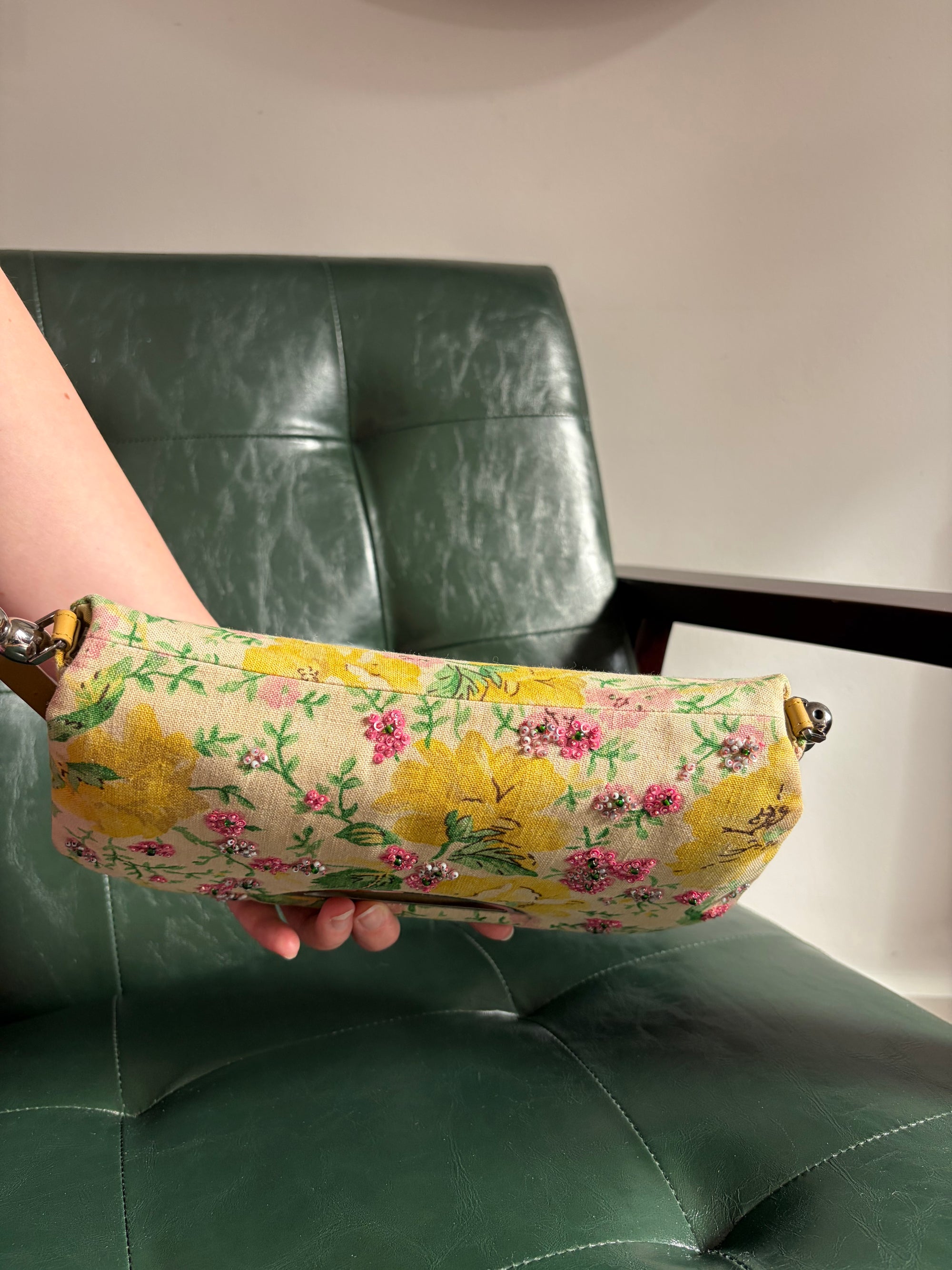 Vintage Floral Dior Malice Shoulder Bag