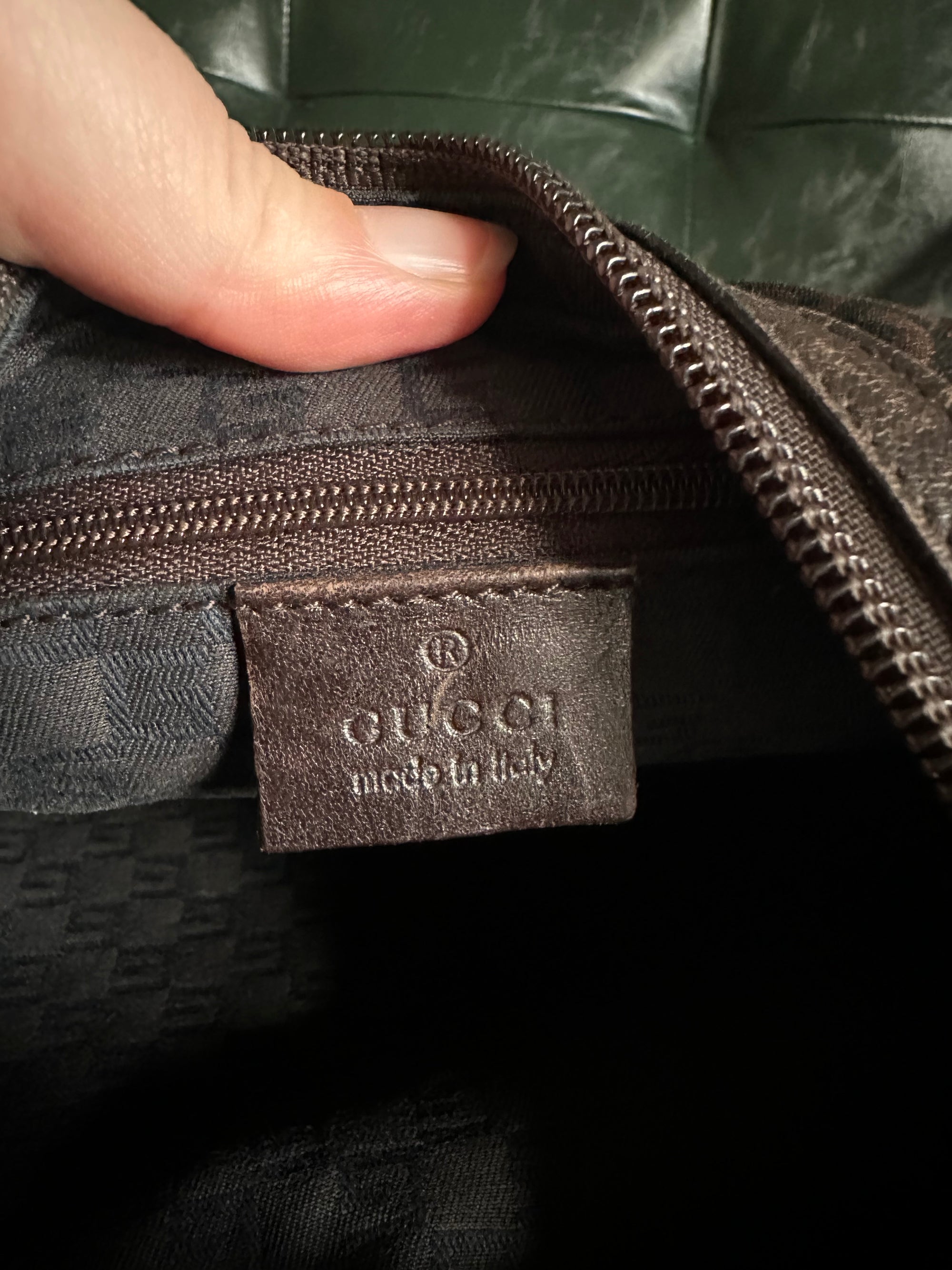Vintage Gucci Brown Monogram Canvas GG Shoulder Bag