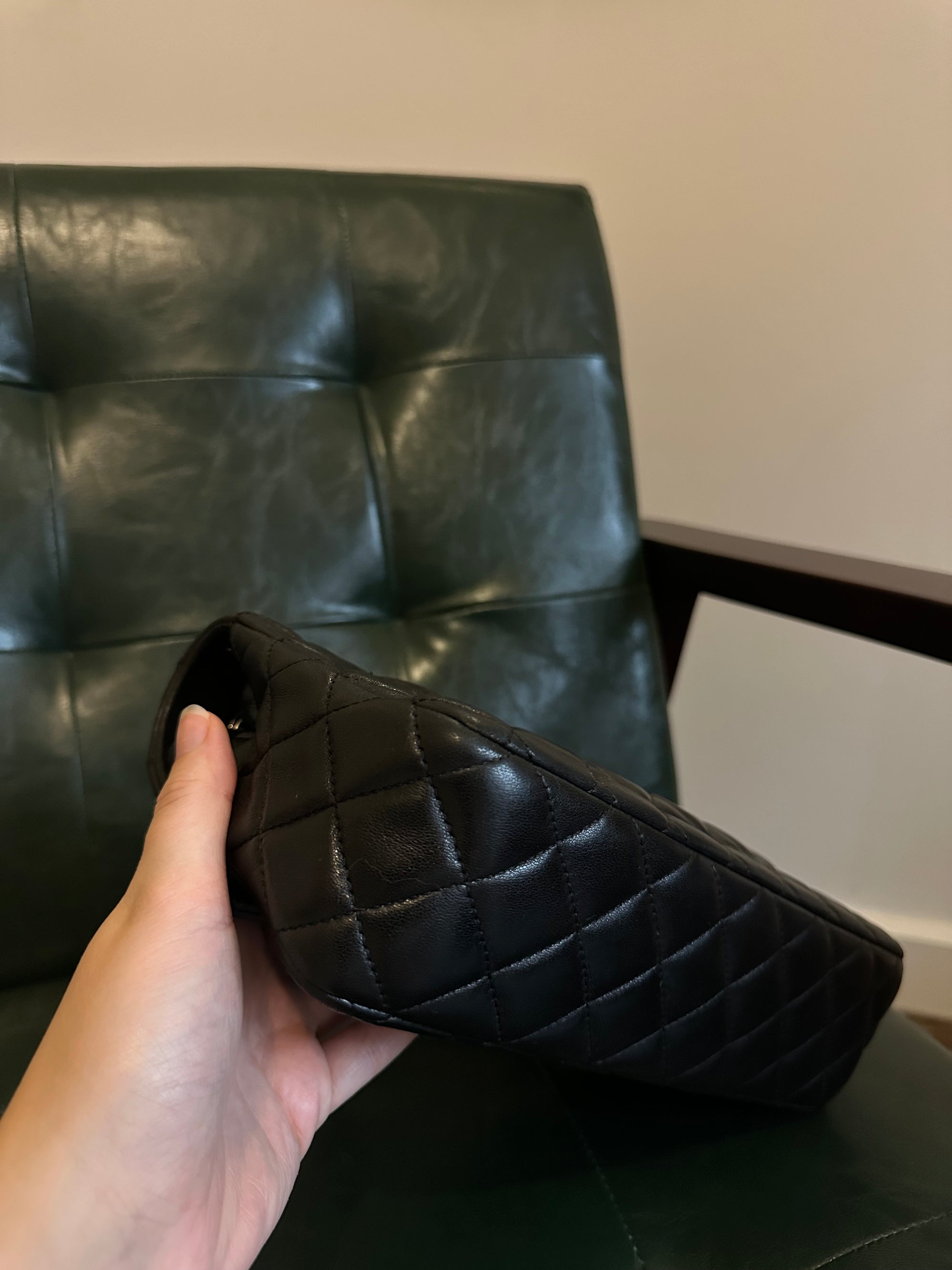 Rare! Chanel medium black ladybug single flap bag