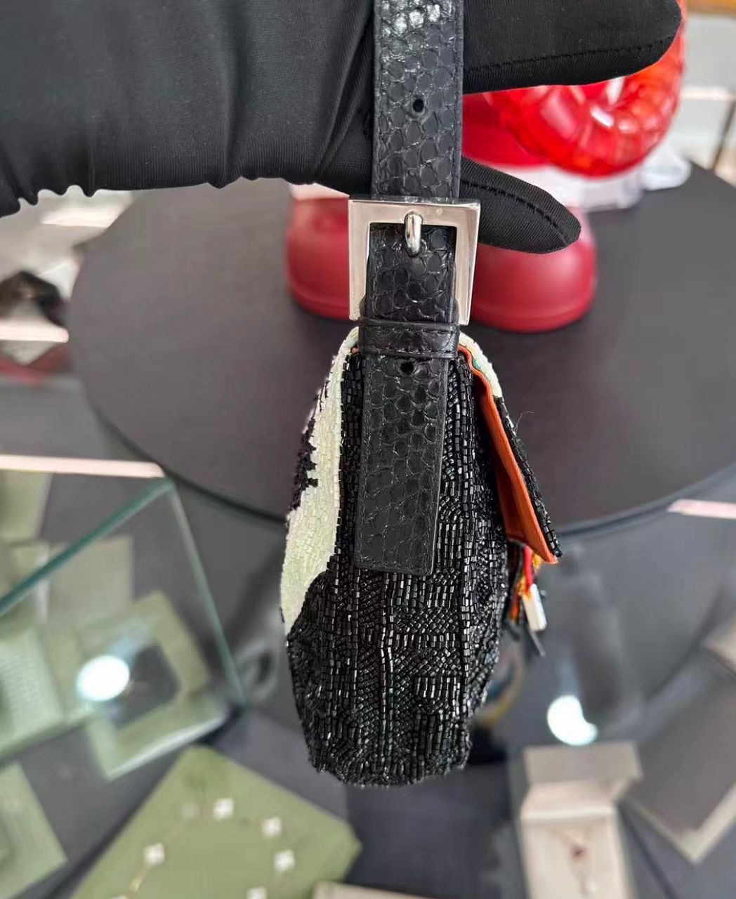 Ultra rare! Fendi Rio inspired beaded toucan baguette