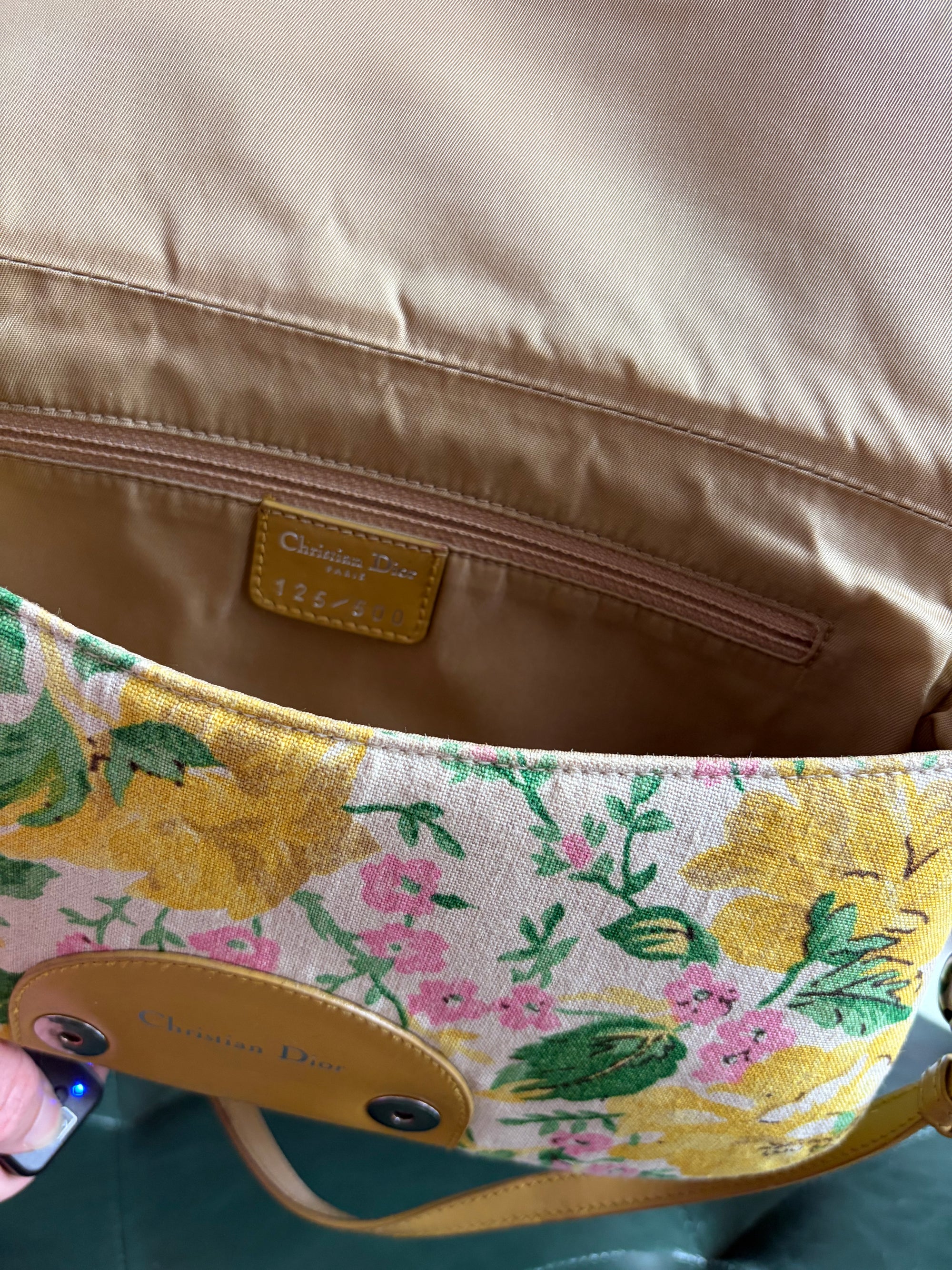 Vintage Floral Dior Malice Shoulder Bag