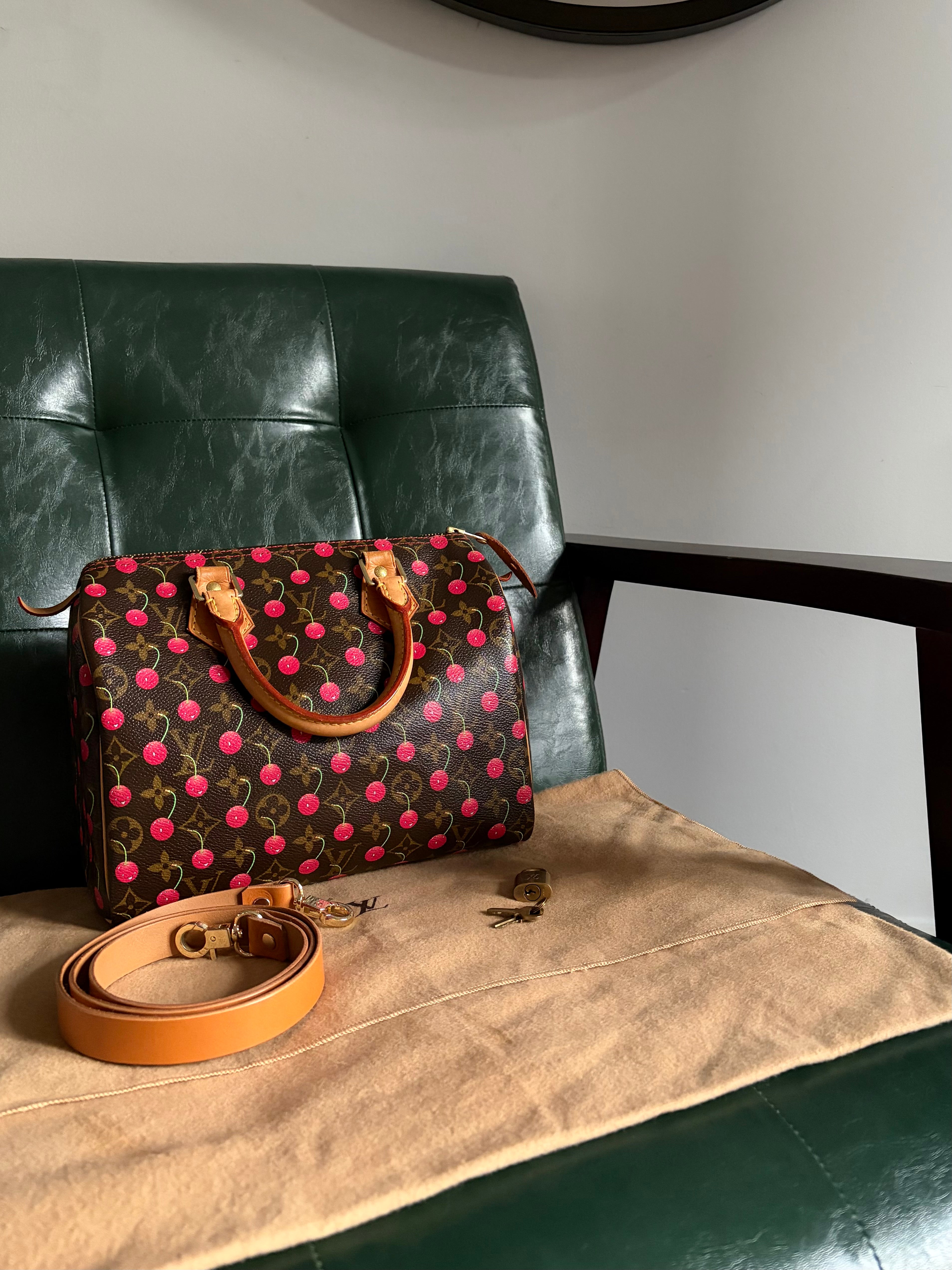 Louis Vuitton x Takashi Murakami Vintage Cherry Speedy 25 – Cherry