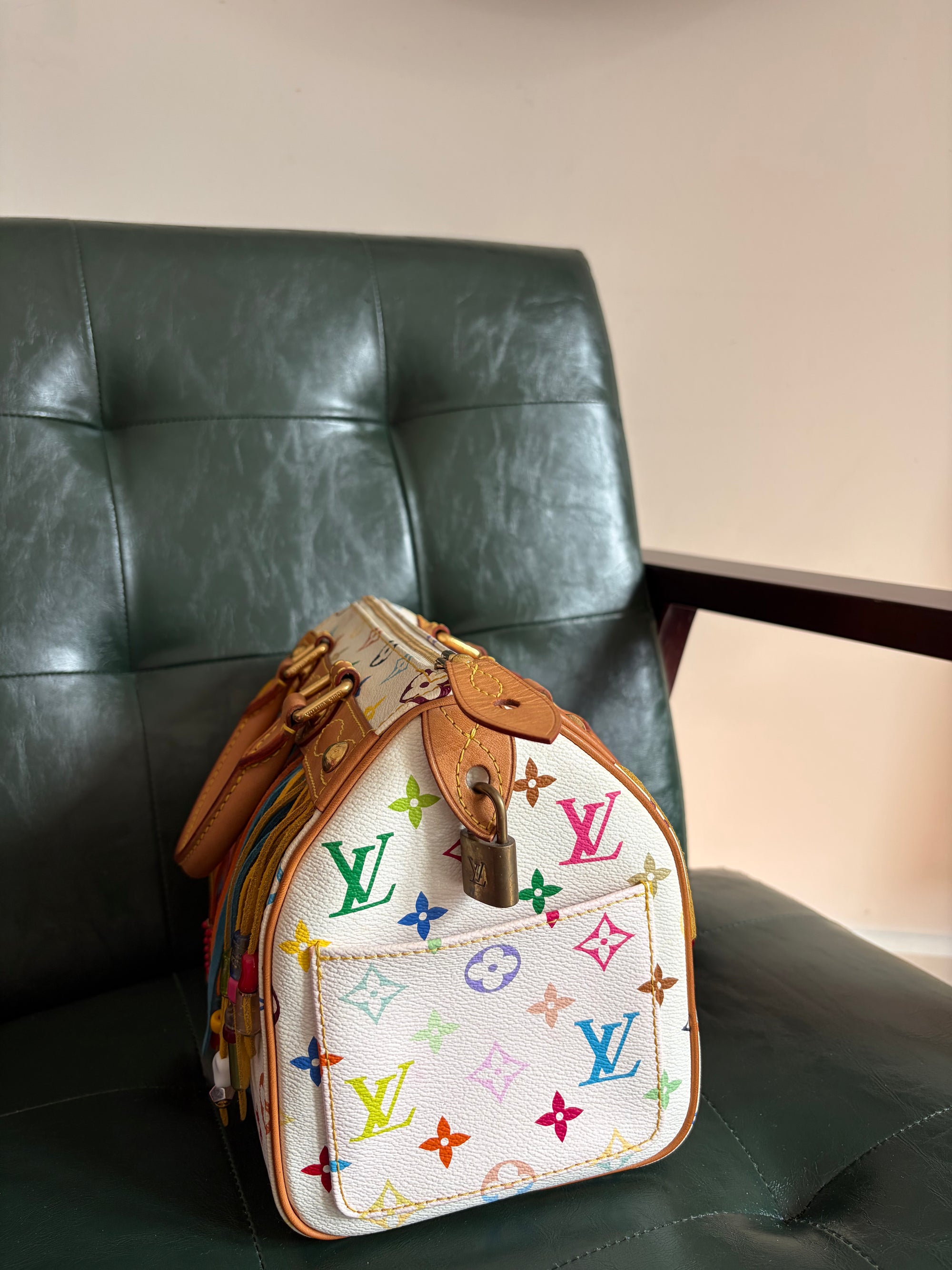Louis Vuitton x Takashi Murakami Vintage Fringe Speedy 25