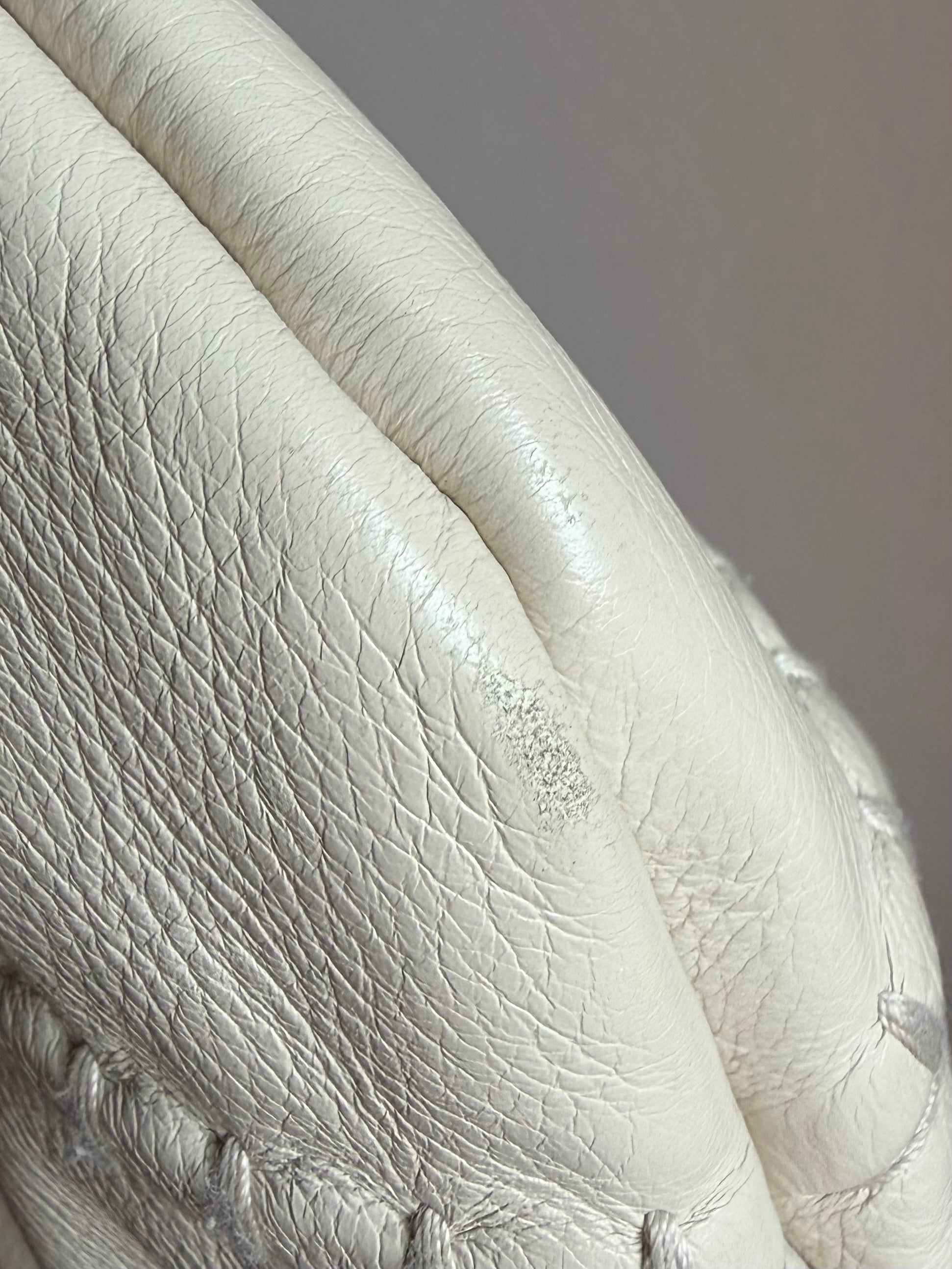 Vintage Yves Saint Laurent Cream Mombasa Bag Gold Horn