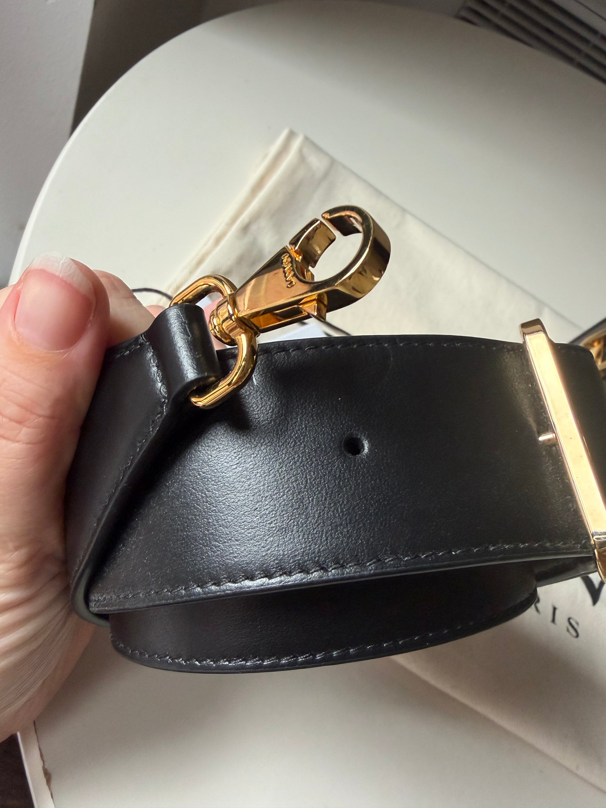 Lanvin nano pencil tote cat bag black and gold
