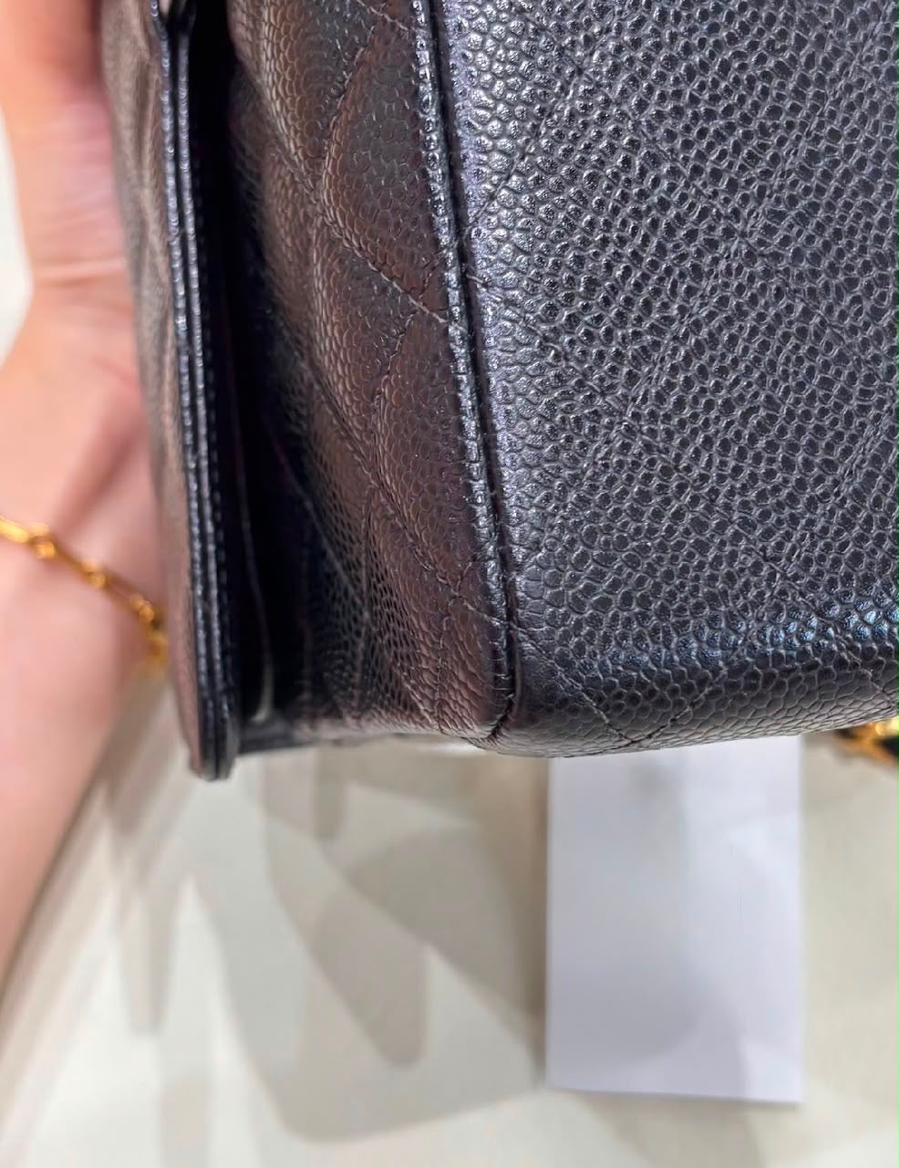 Pre-order - Chanel Series 6 vintage black caviar medium classic flap bag 24 carat gold plated hardware