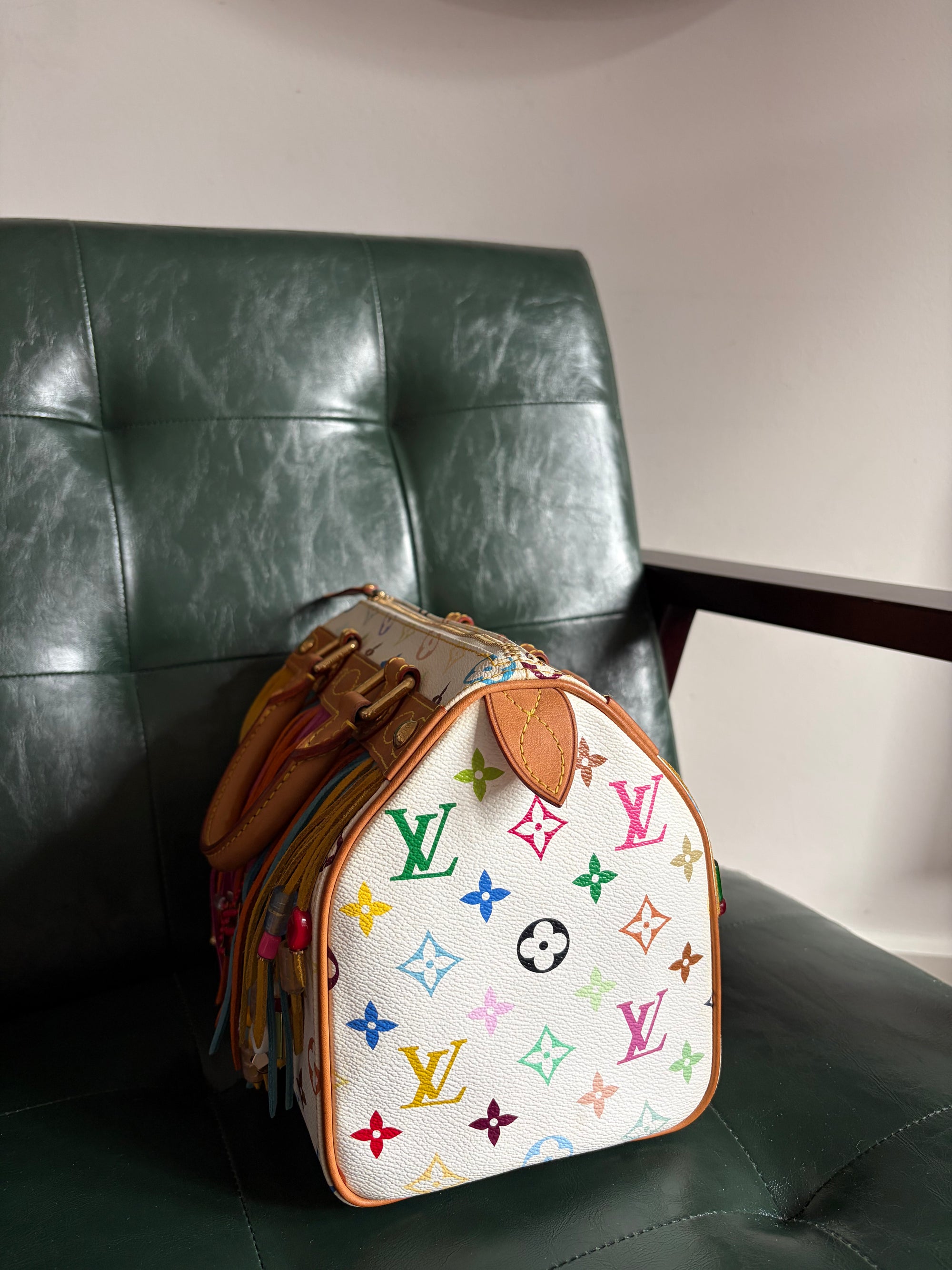 Louis Vuitton x Takashi Murakami Vintage Fringe Speedy 25