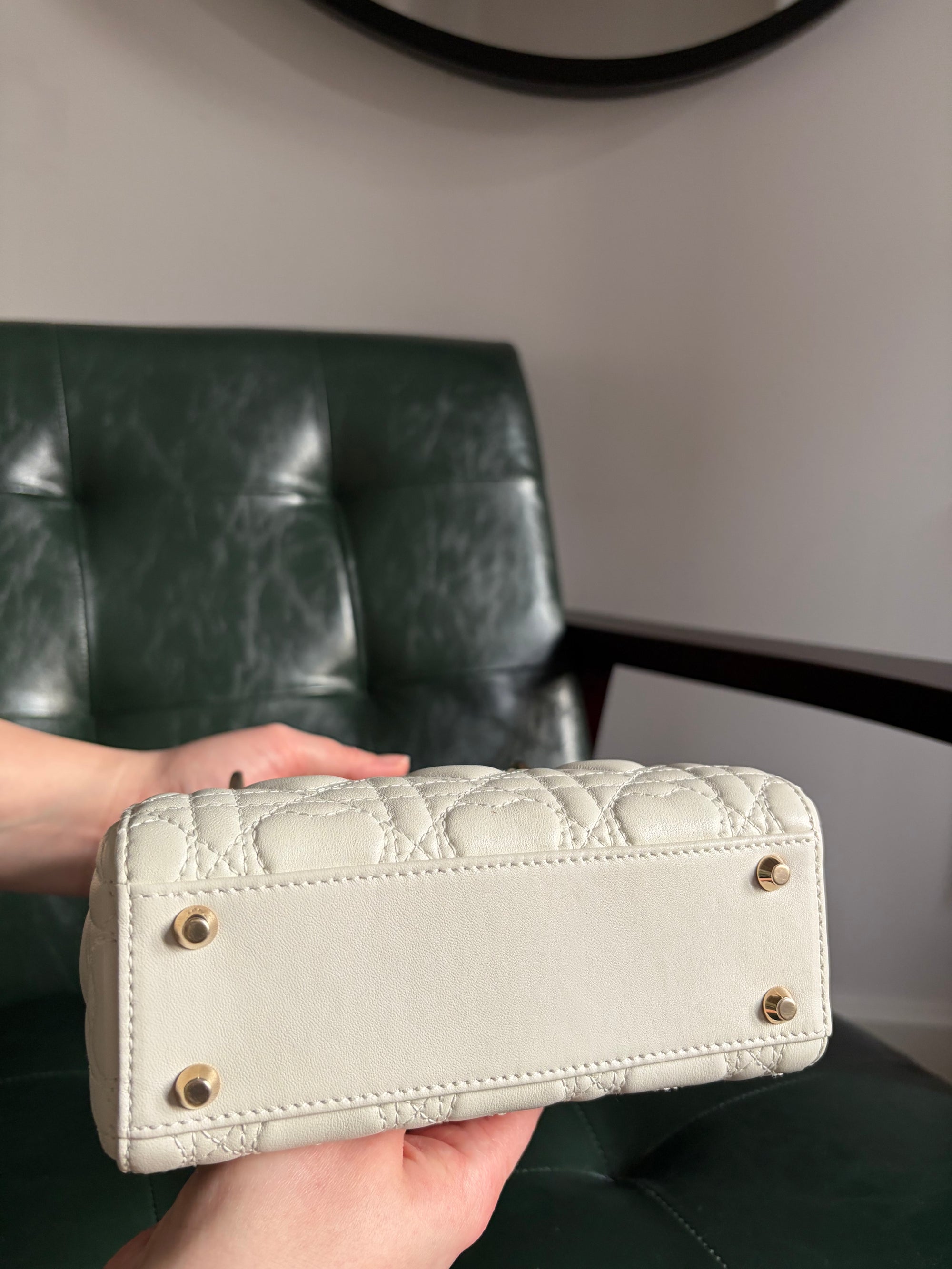 Dior Amour white mini lady dior bag
