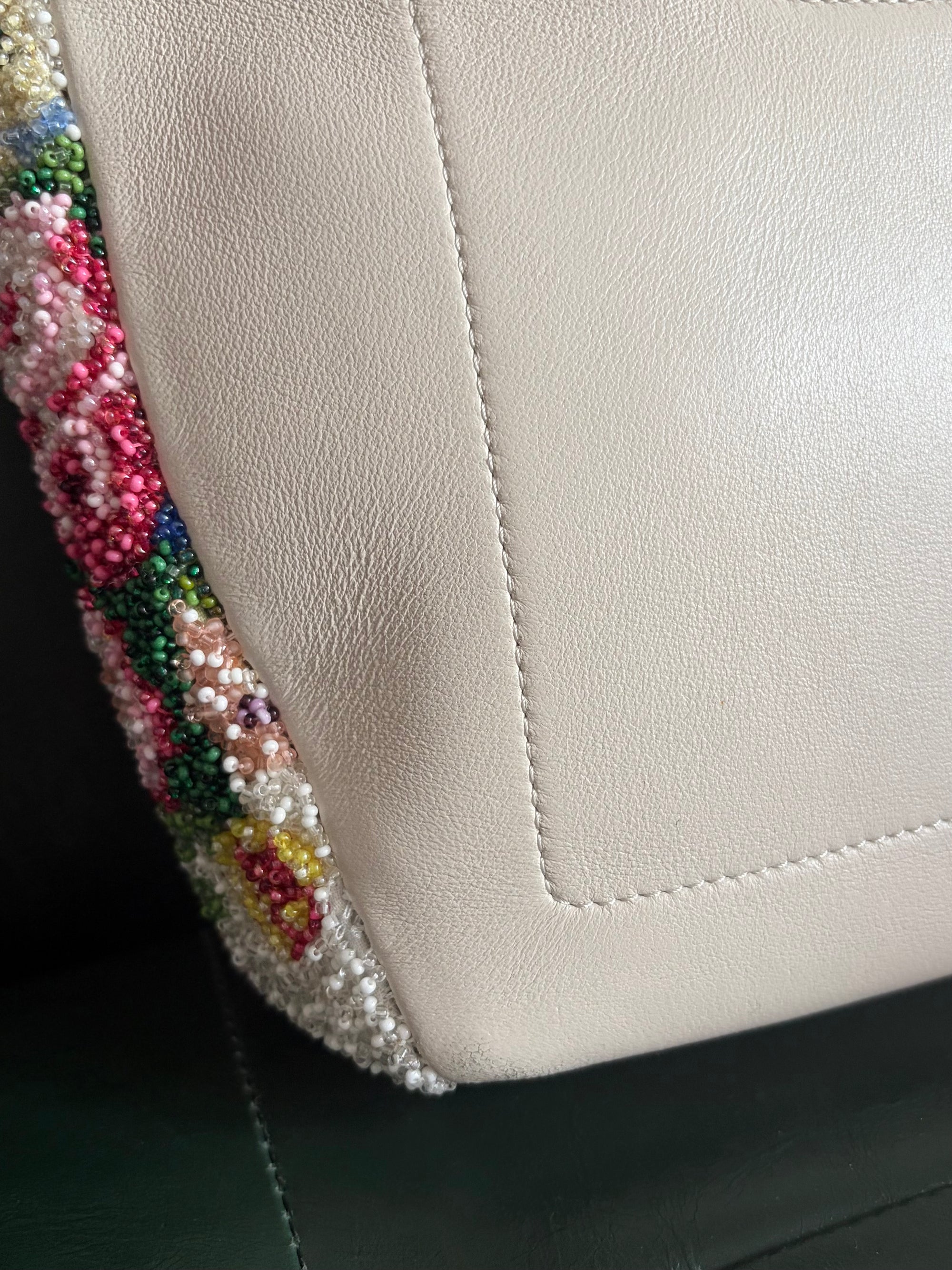 Special Edition Floral Beaded Loewe Mini Squeeze Bag