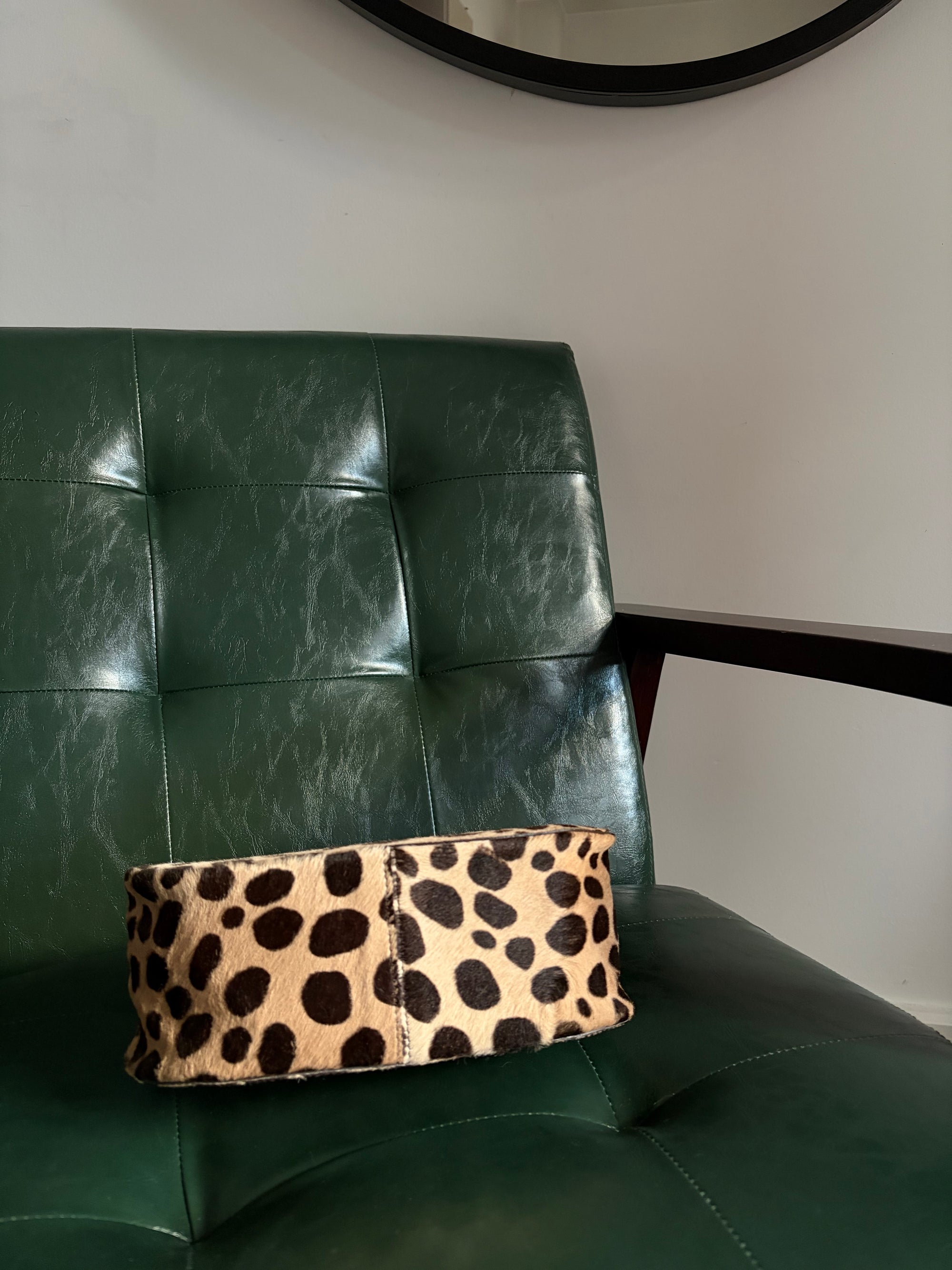 Vintage Prada pony hair cheetah print top handle bag