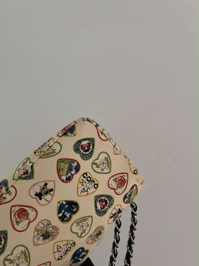 Chanel Valentines east west flap bag