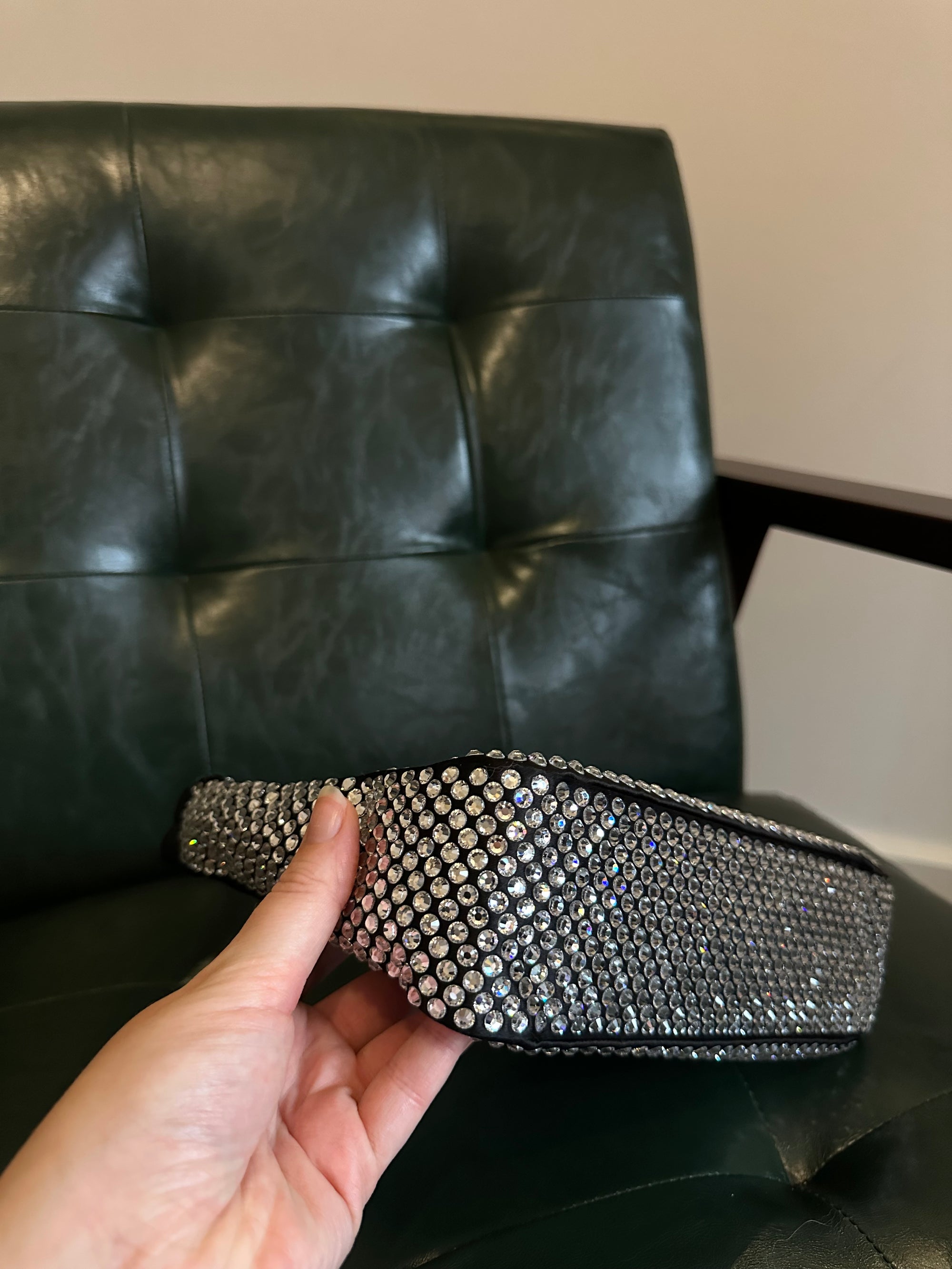 Prada black crystal re-edition 2000