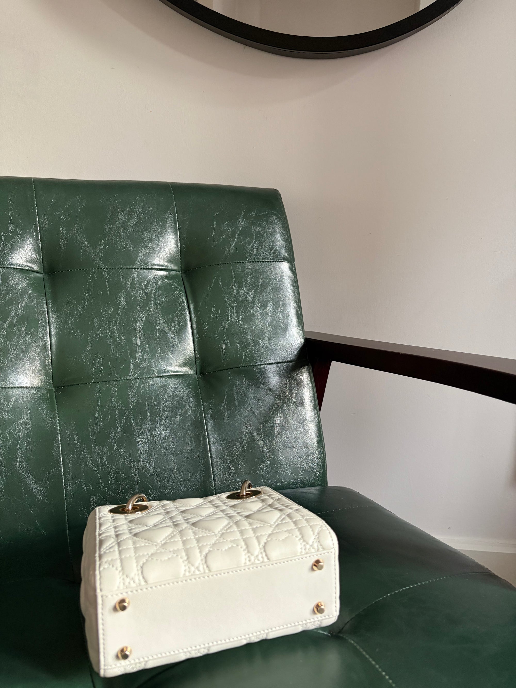 Dior Amour white mini lady dior bag