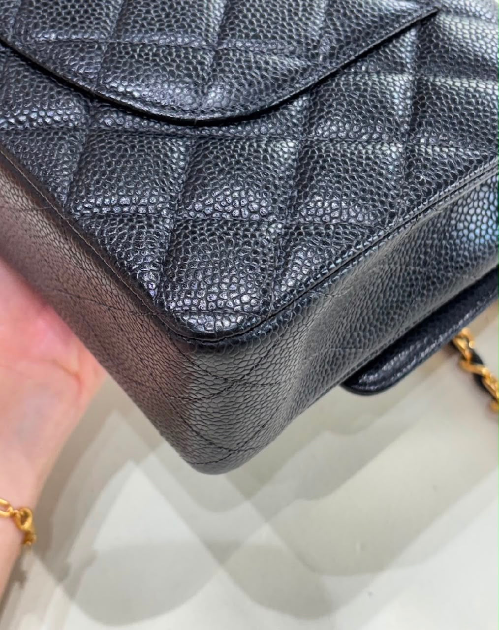 Pre-order - Chanel Series 6 vintage black caviar medium classic flap bag 24 carat gold plated hardware