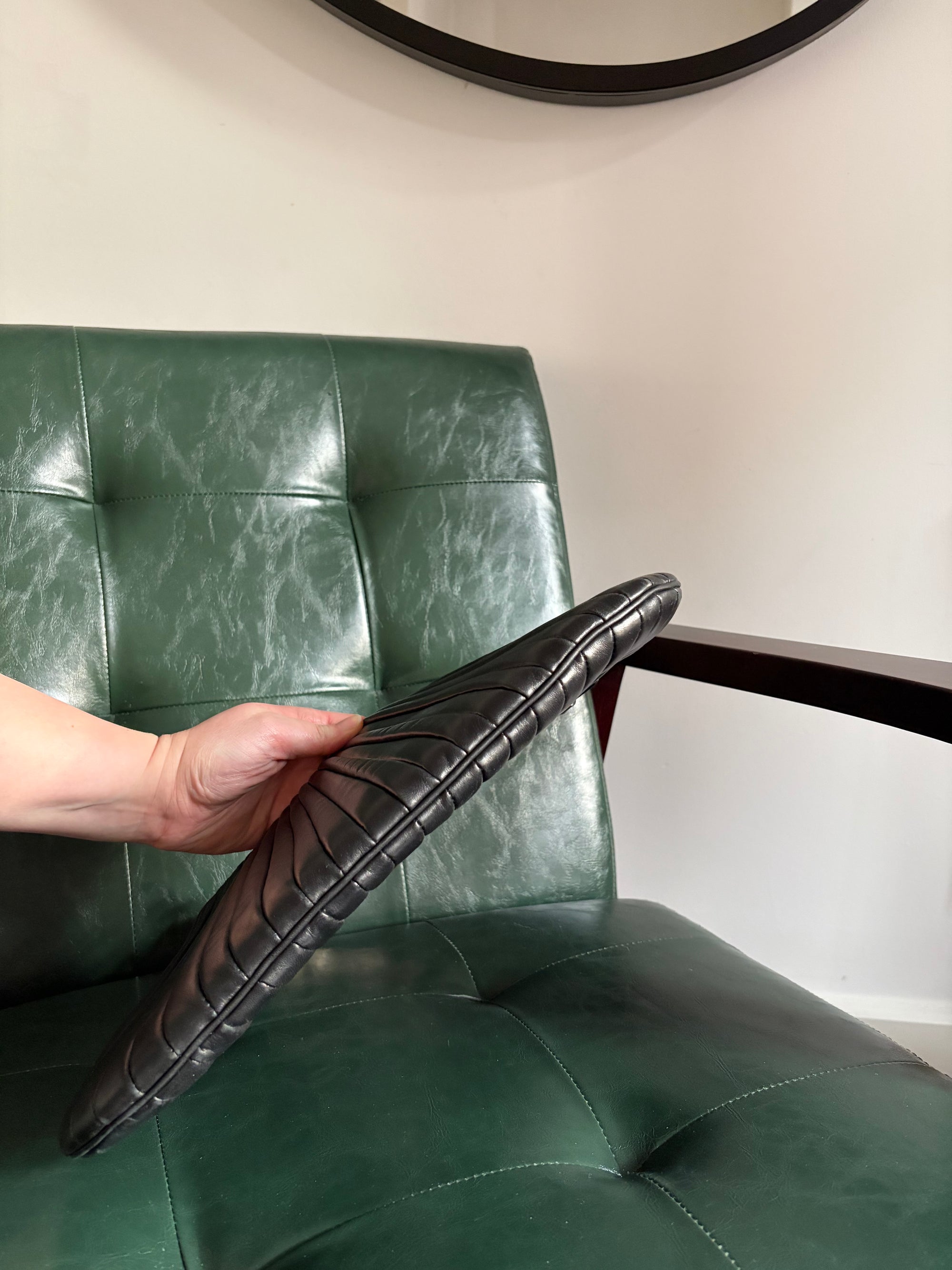 YSL black leather pleated Mombasa hobo bag