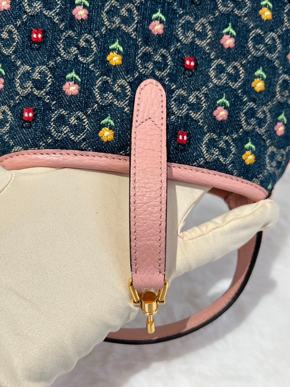 Pre-order - Gucci denim floral mini Jackie bag