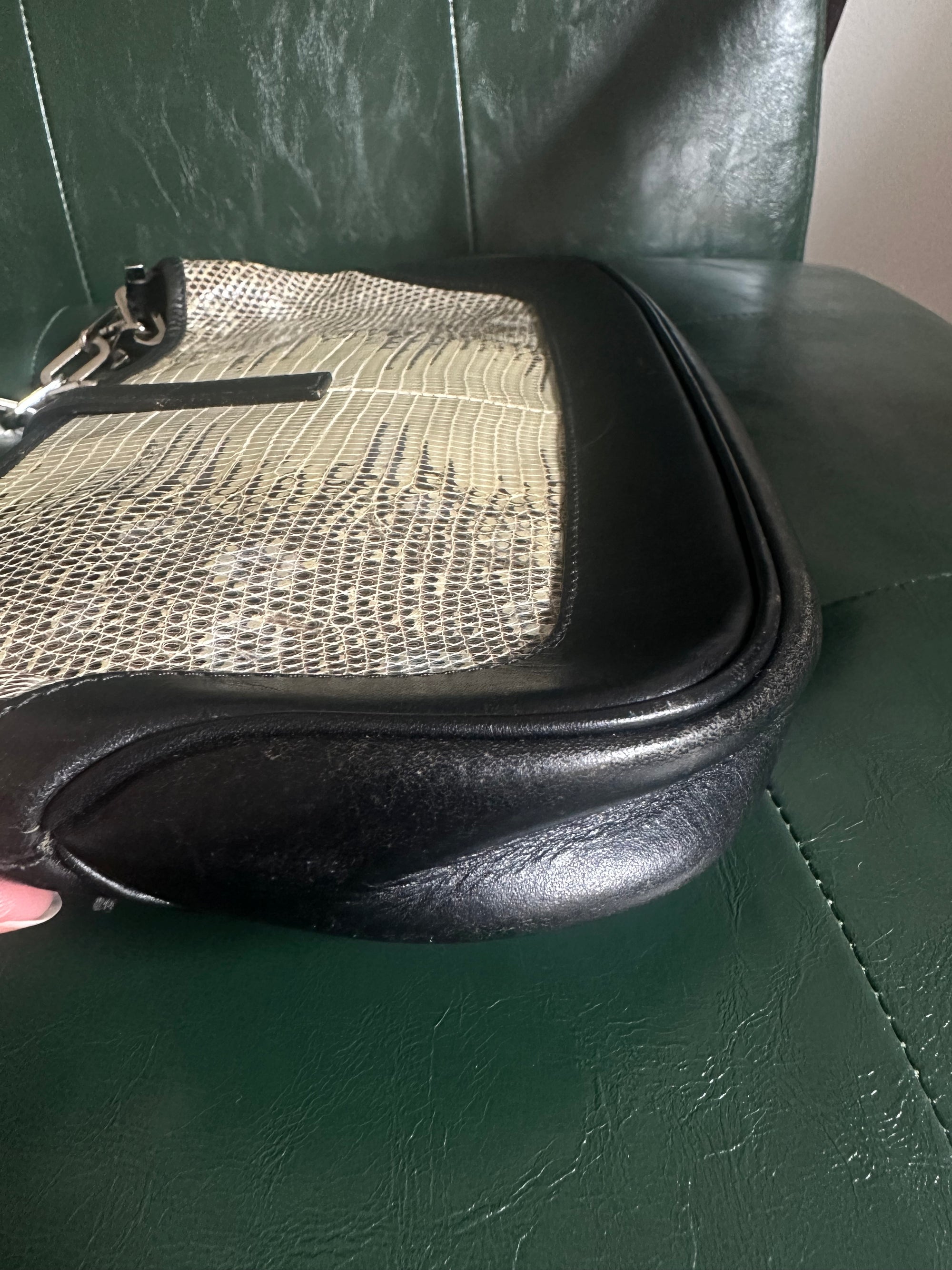 Vintage Gucci Lizard Jackie Shoulder Bag - Tom Ford Era